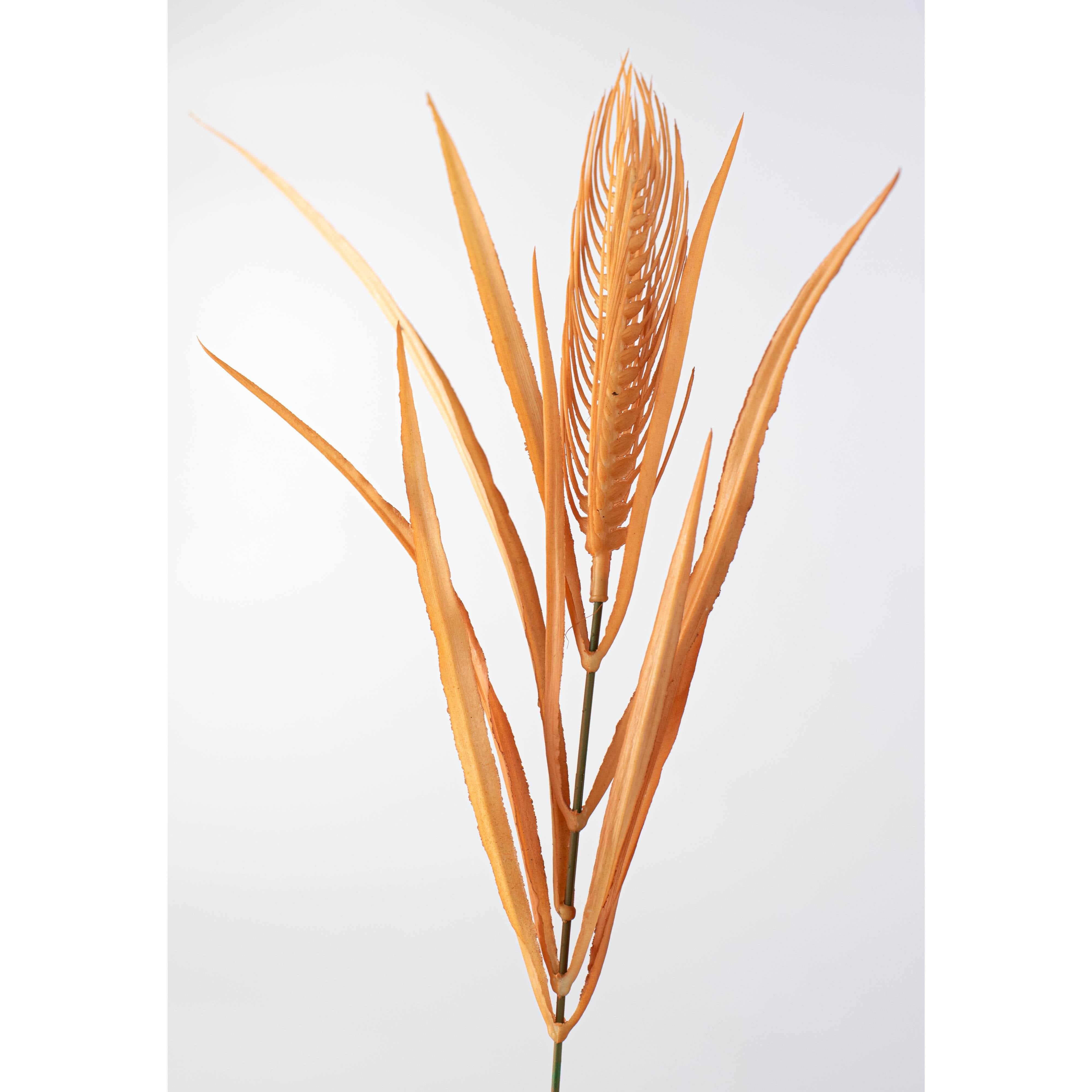 21" Plastic Wheat Bush: Rust Orange detail photo 4