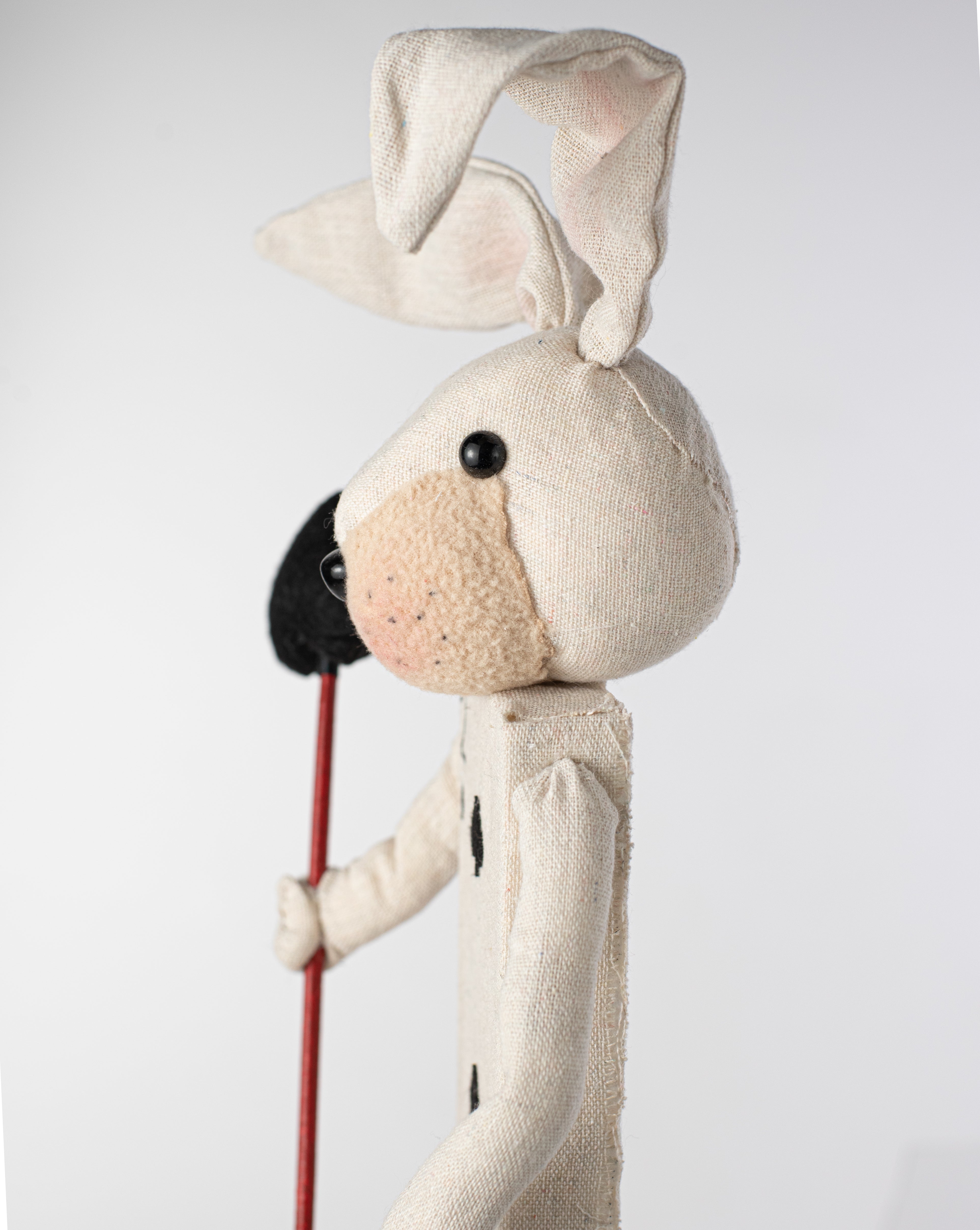 20" Playing Card White Rabbit Accent: Spade detail photo 3