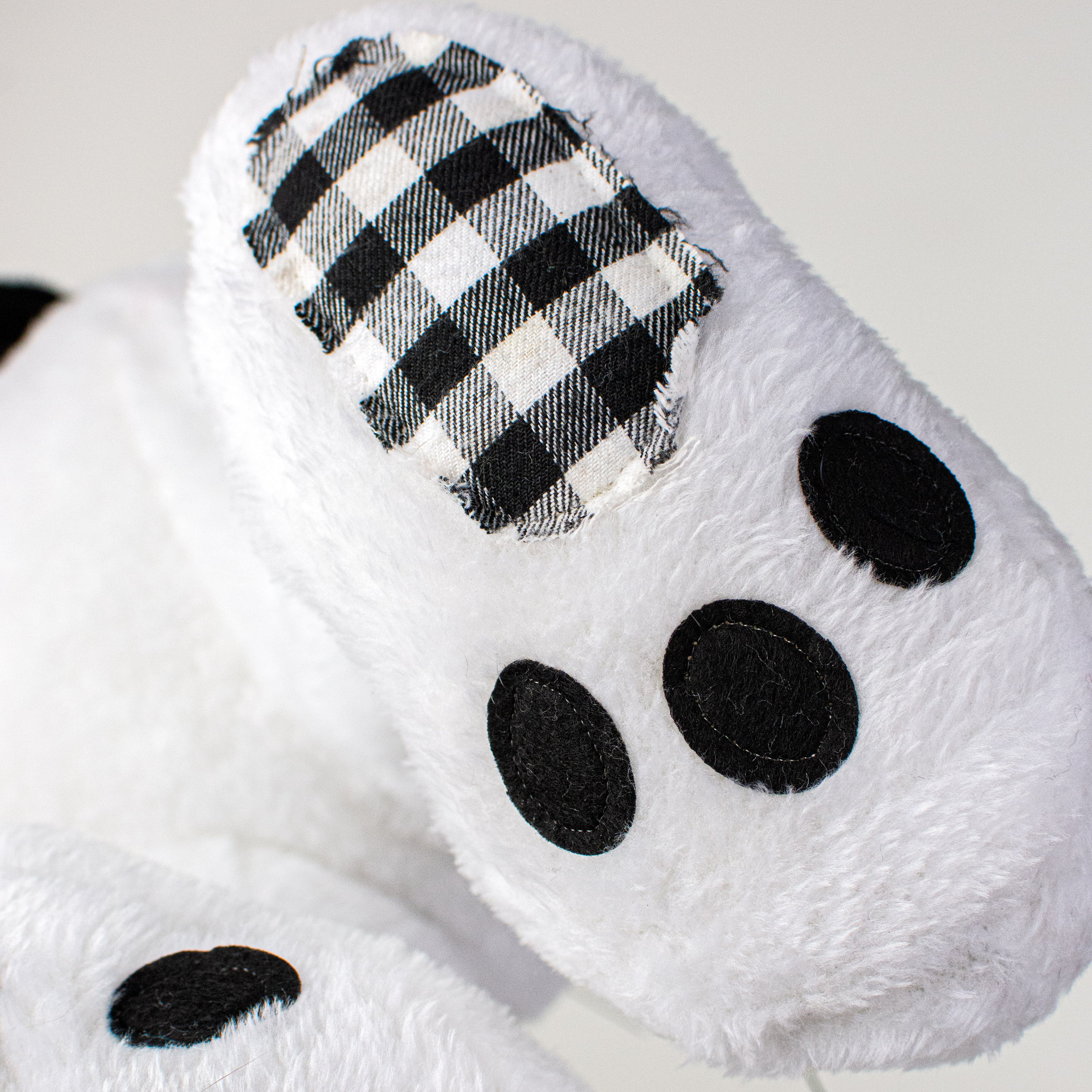 Plush Black Check Bunny Wreath Accent detail photo 3