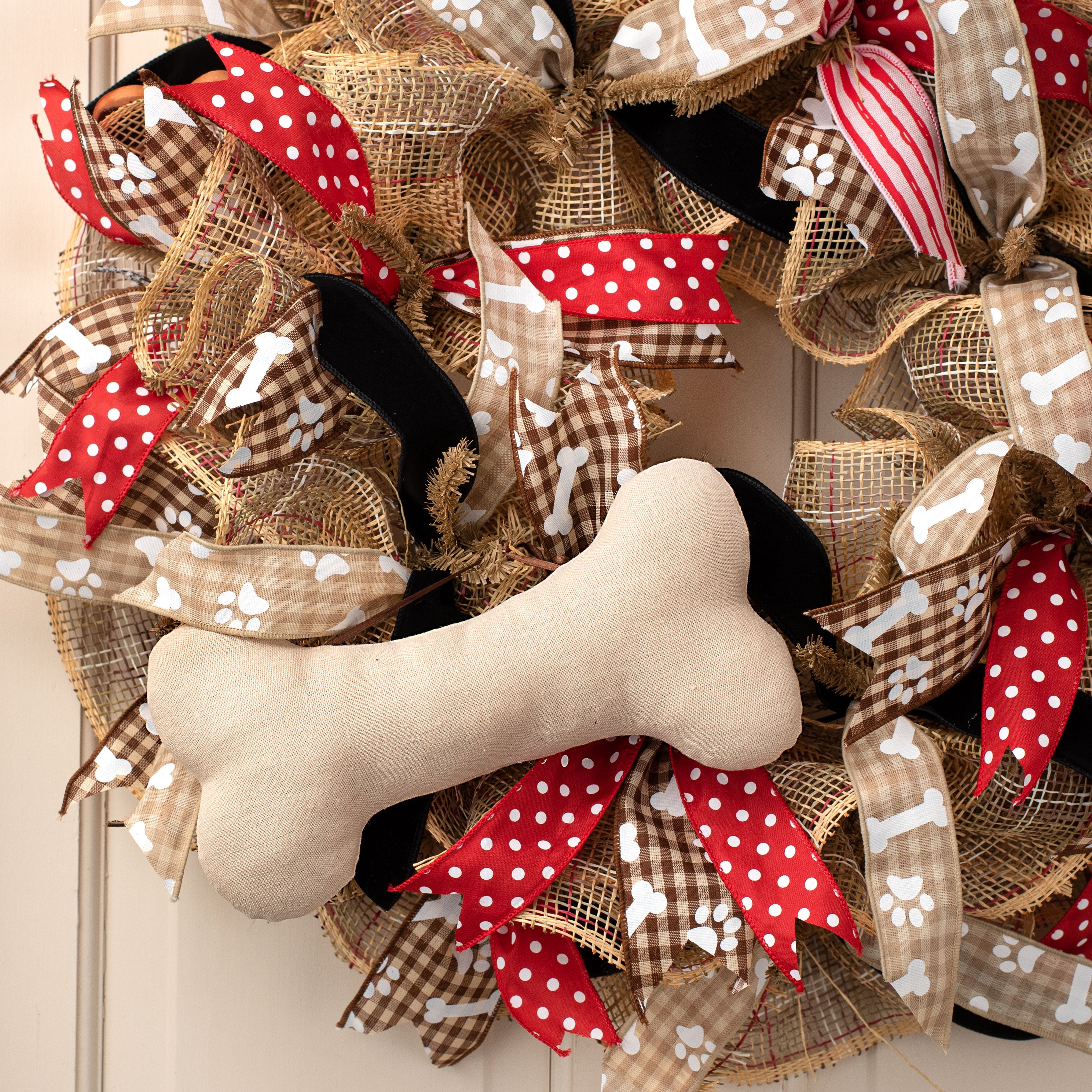 10" Plush Bone Ornament Lifestyle Photo