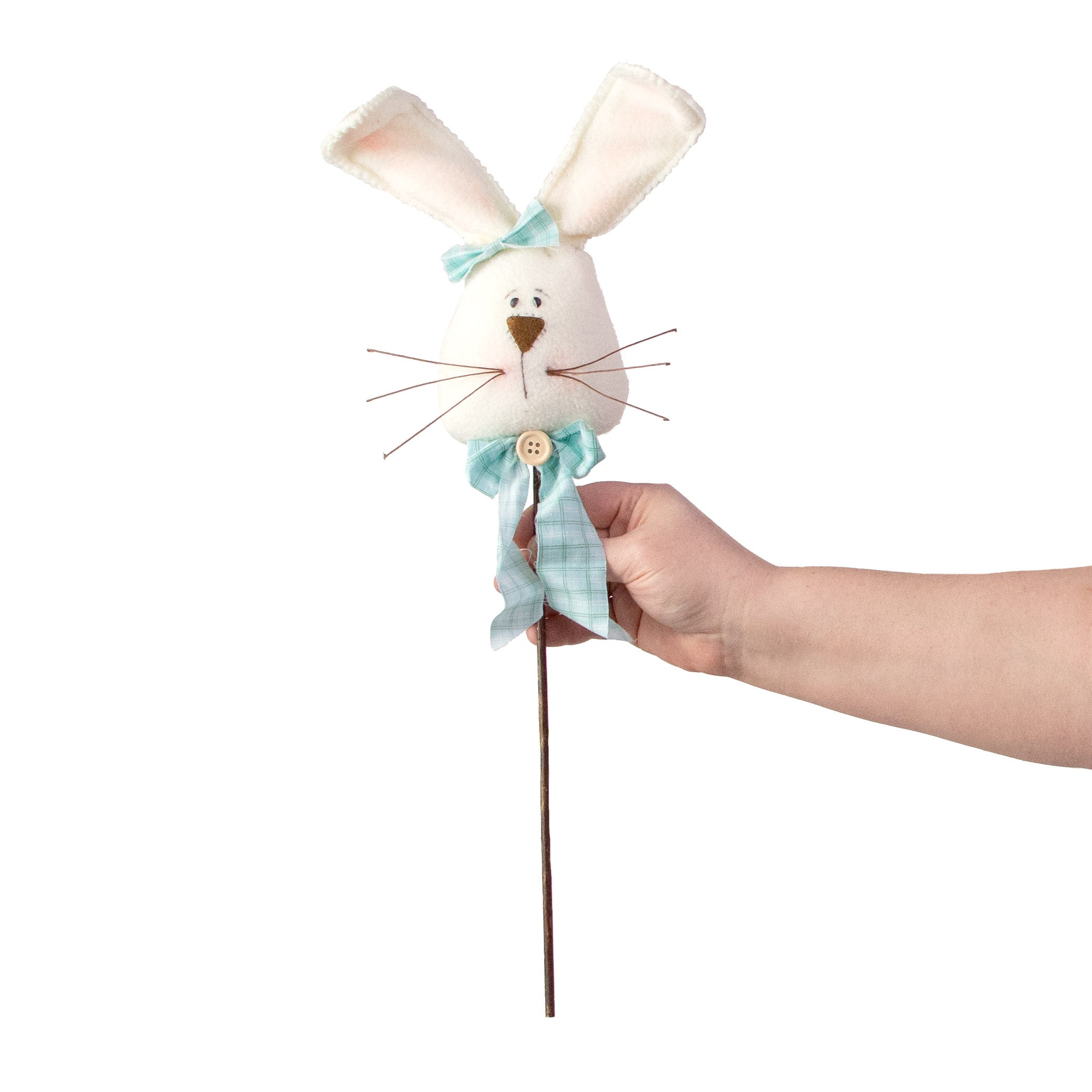 20" Plush Bunny Head Pick: Light Blue detail photo 3