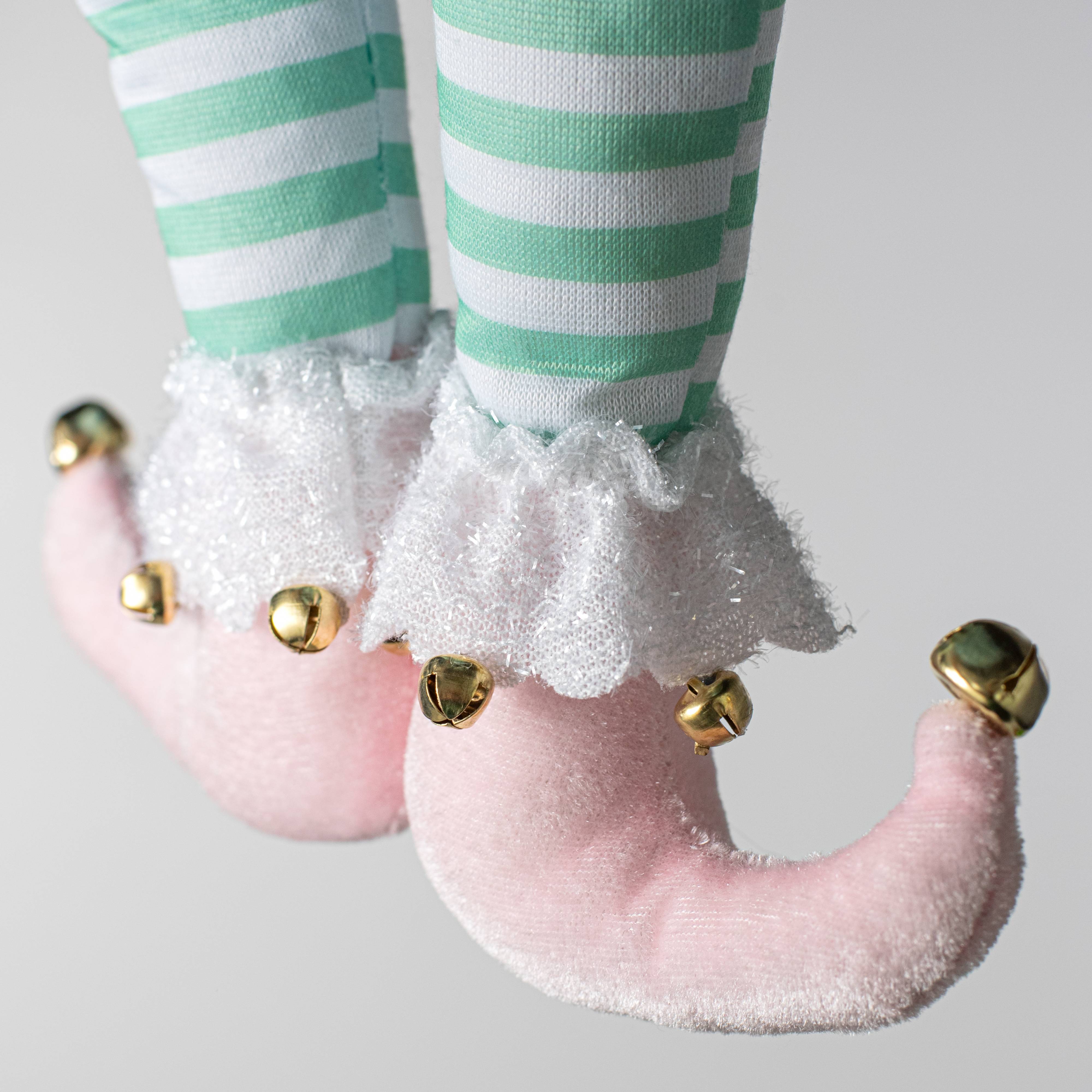Plush Christmas Elf Wreath Accent Kit: Mint, Pink & Blue detail photo 3