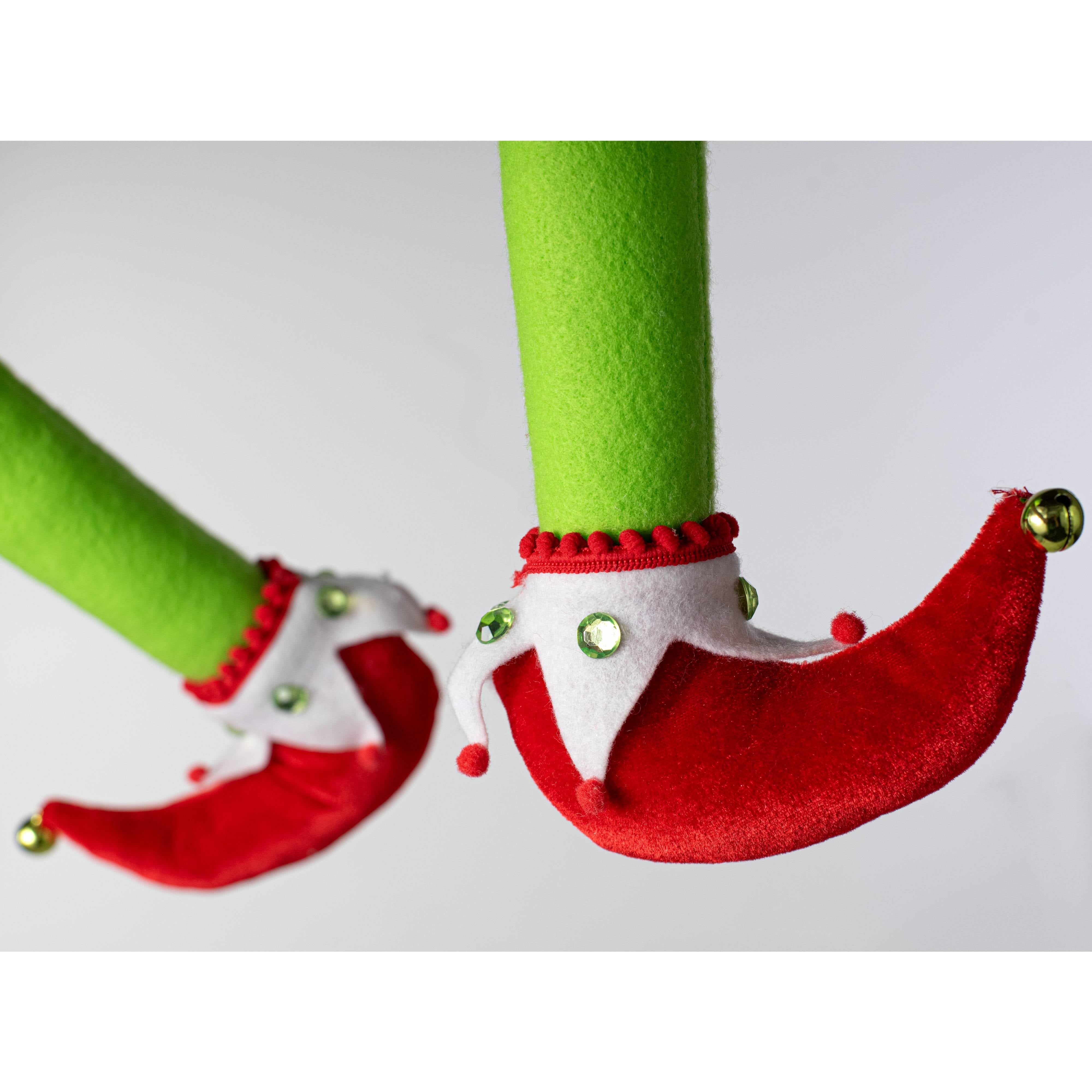 22" Plush Christmas Monster Elf Legs with Hanger detail photo 3