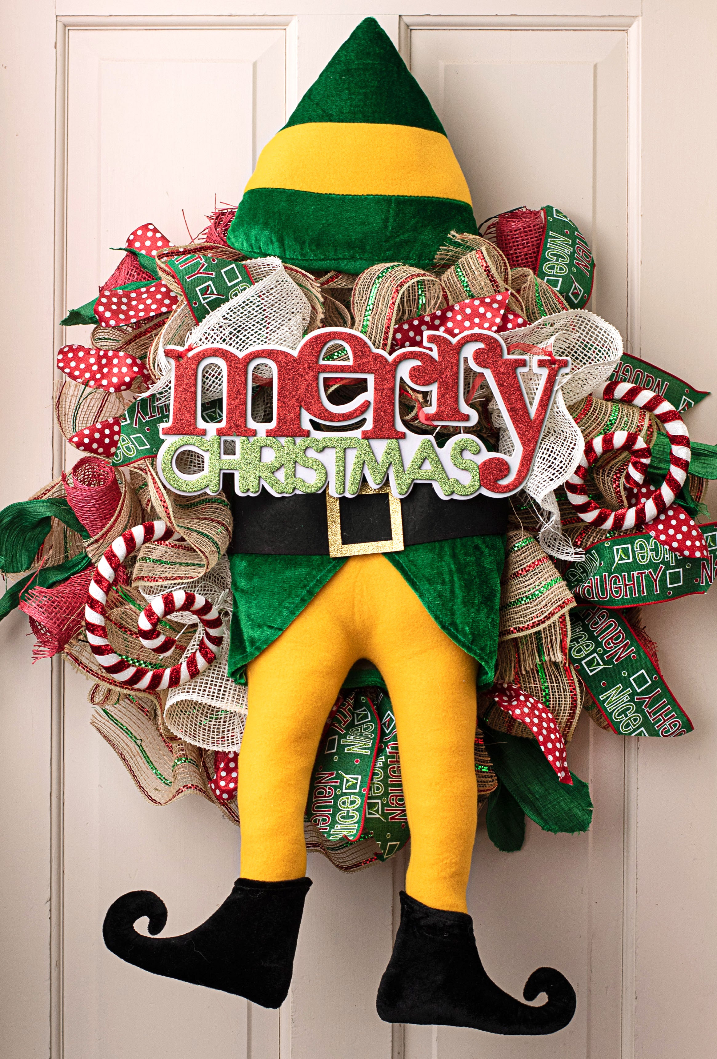 Plush Elf Wreath Accent Lifestyle Photo