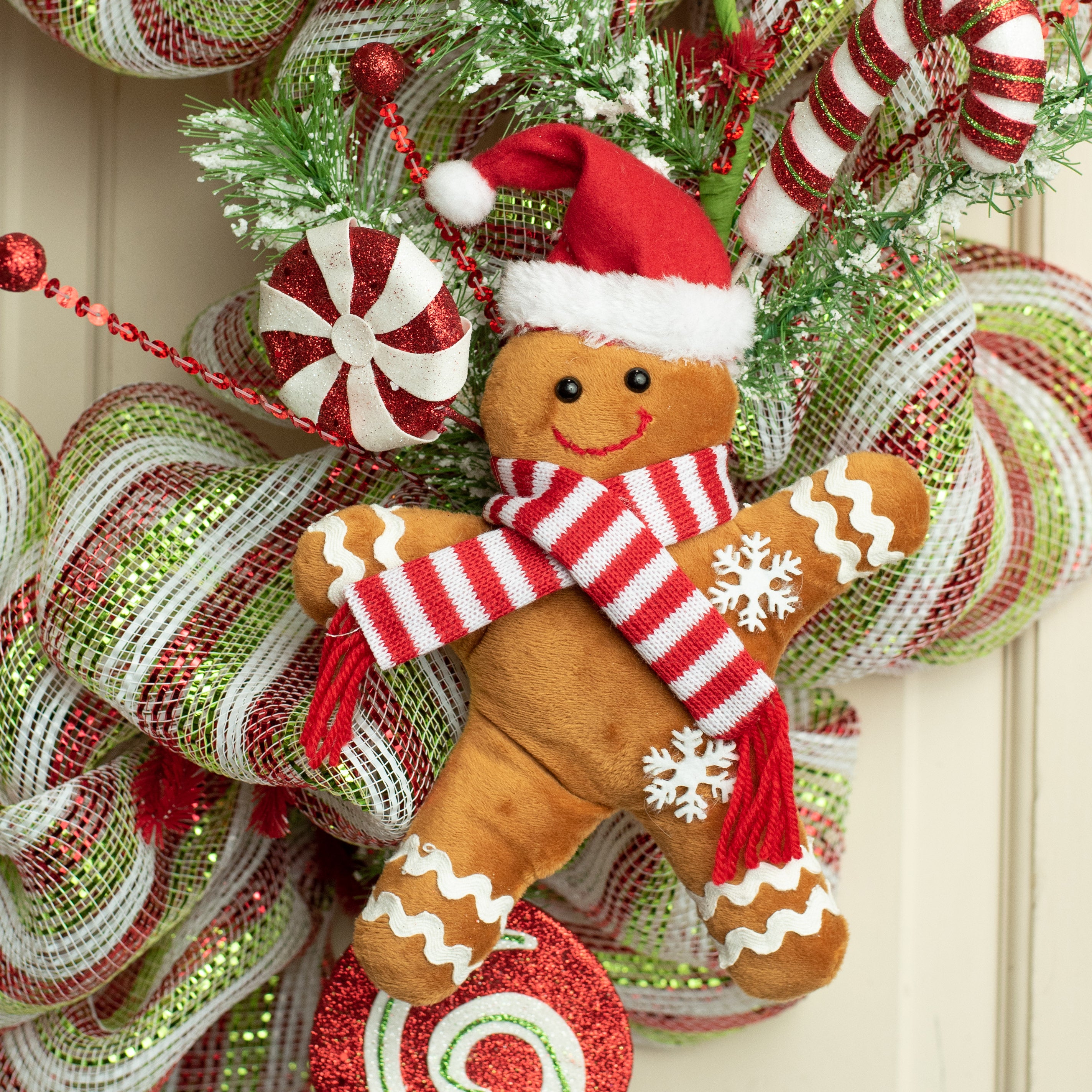 12" Plush Gingerbread Cookie Ornament Lifestyle Photo