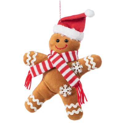 12" Plush Gingerbread Cookie Ornament Item Number: 83736BN