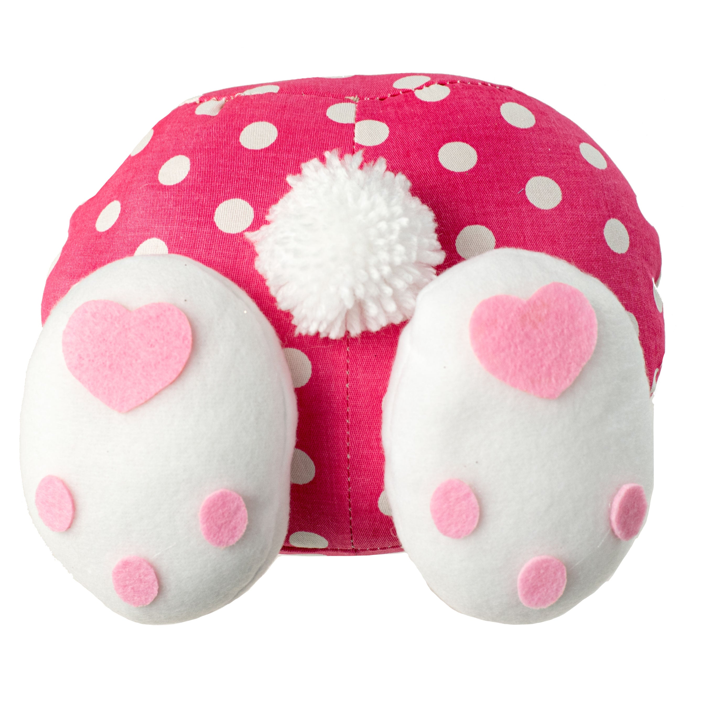 8" Plush Polka Dot Bunny Butt: Fuchsia Pink Item Number: 62707BT