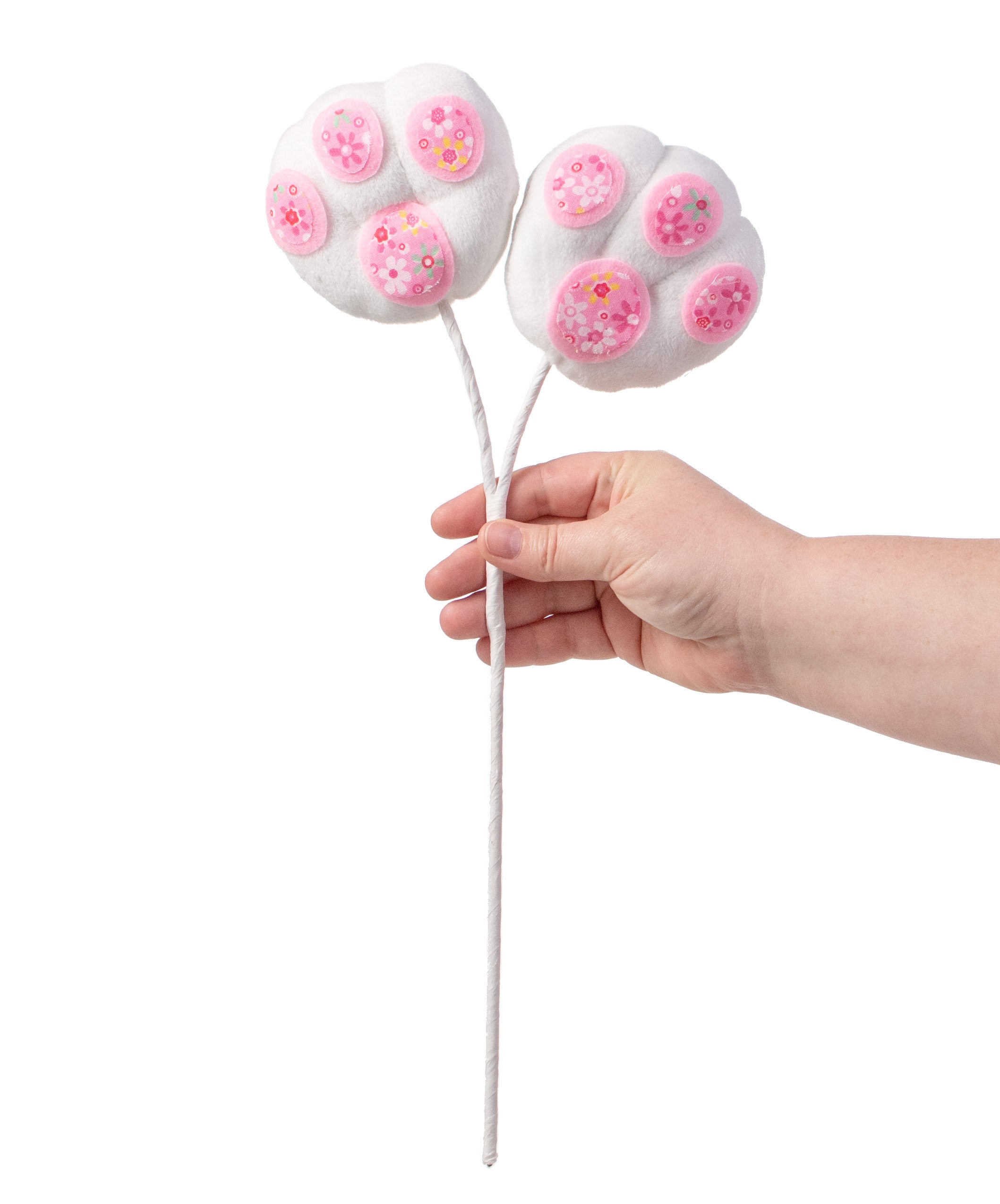16" Plush Rabbit Paw Spray: Pink Lifestyle Photo