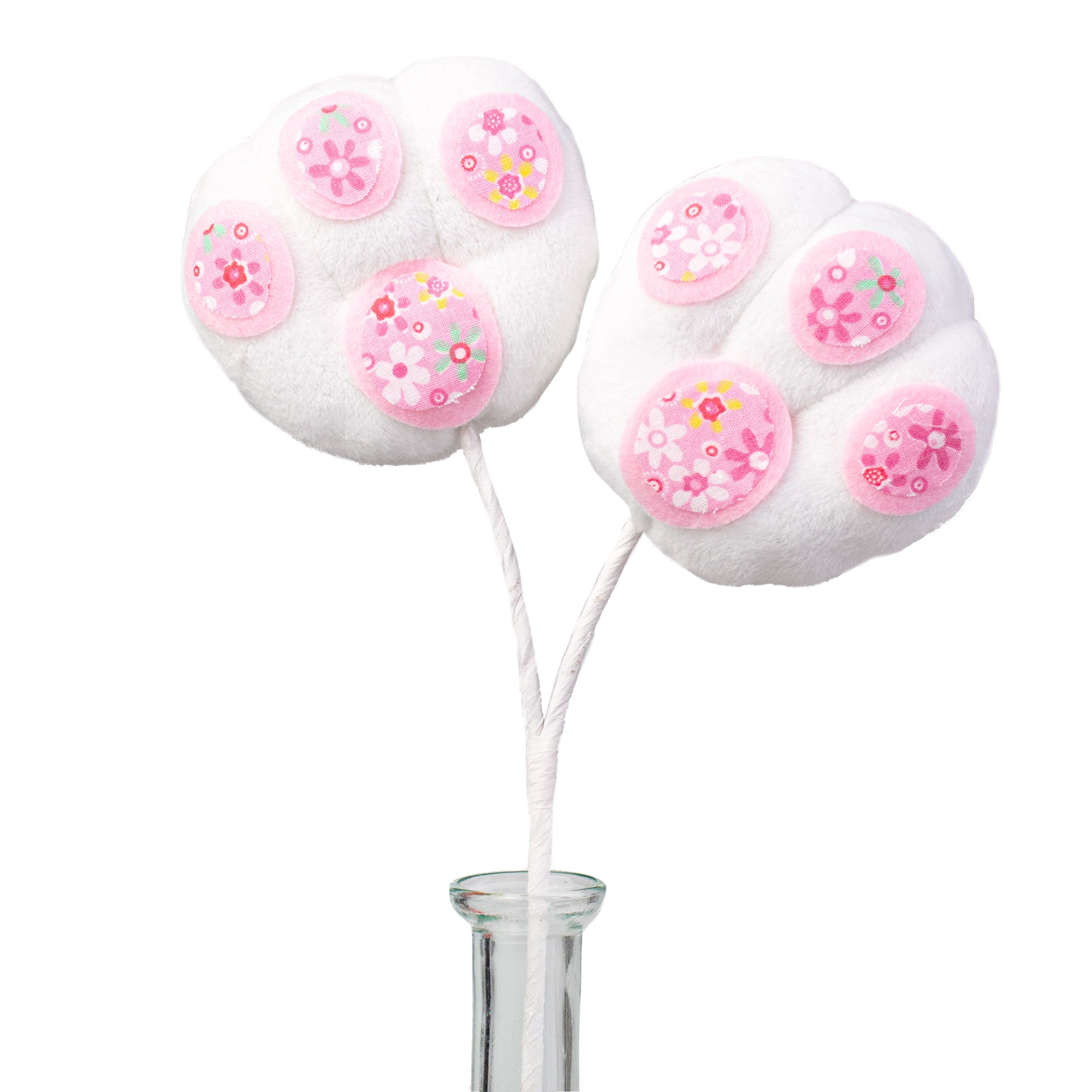 16" Plush Rabbit Paw Spray: Pink Item Number: 62554PK