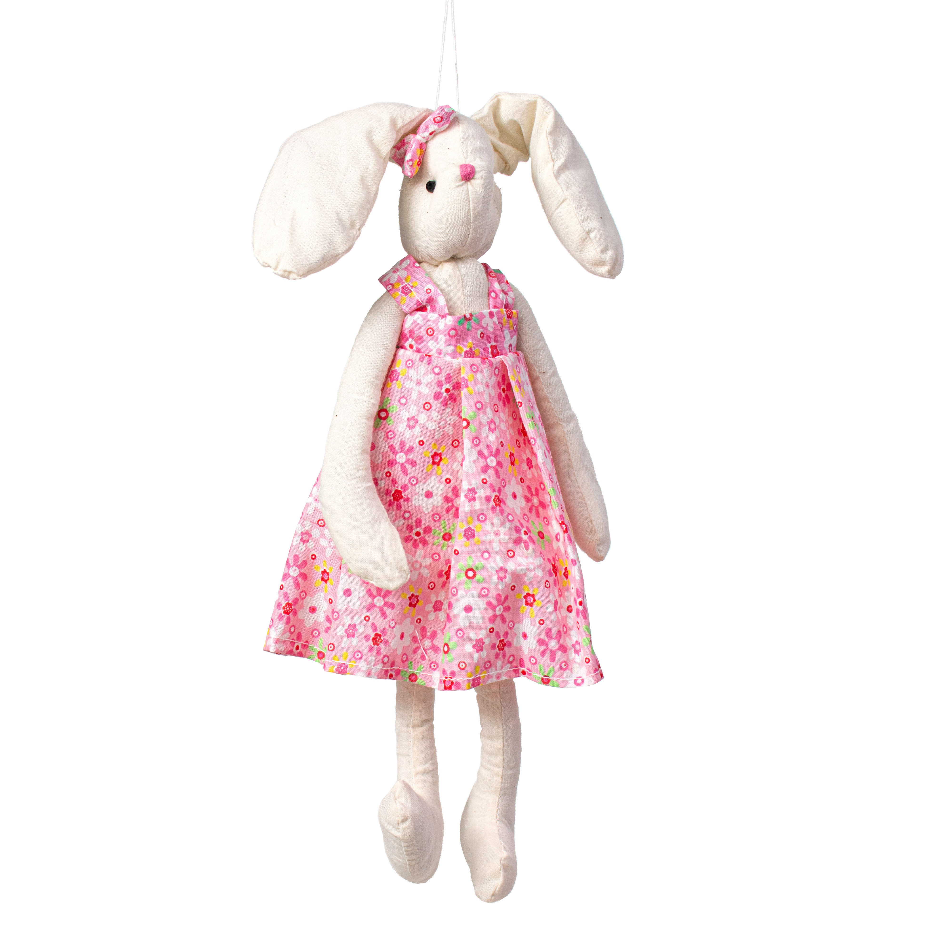 18" Plush Rabbit Decoration: Pink Item Number: 62557PK