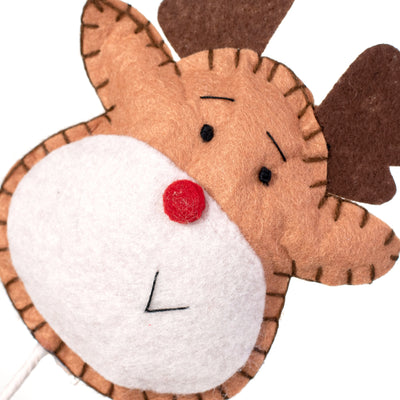 24" Plush Reindeer Faces Spray Lifestyle Photo