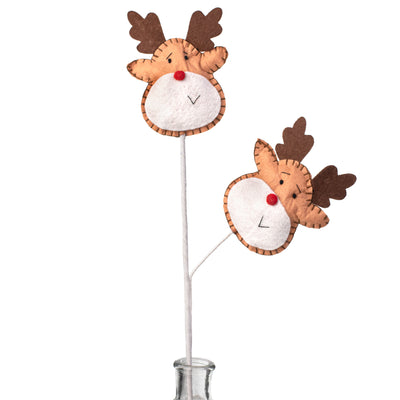 24" Plush Reindeer Faces Spray Item Number: 84718DEER
