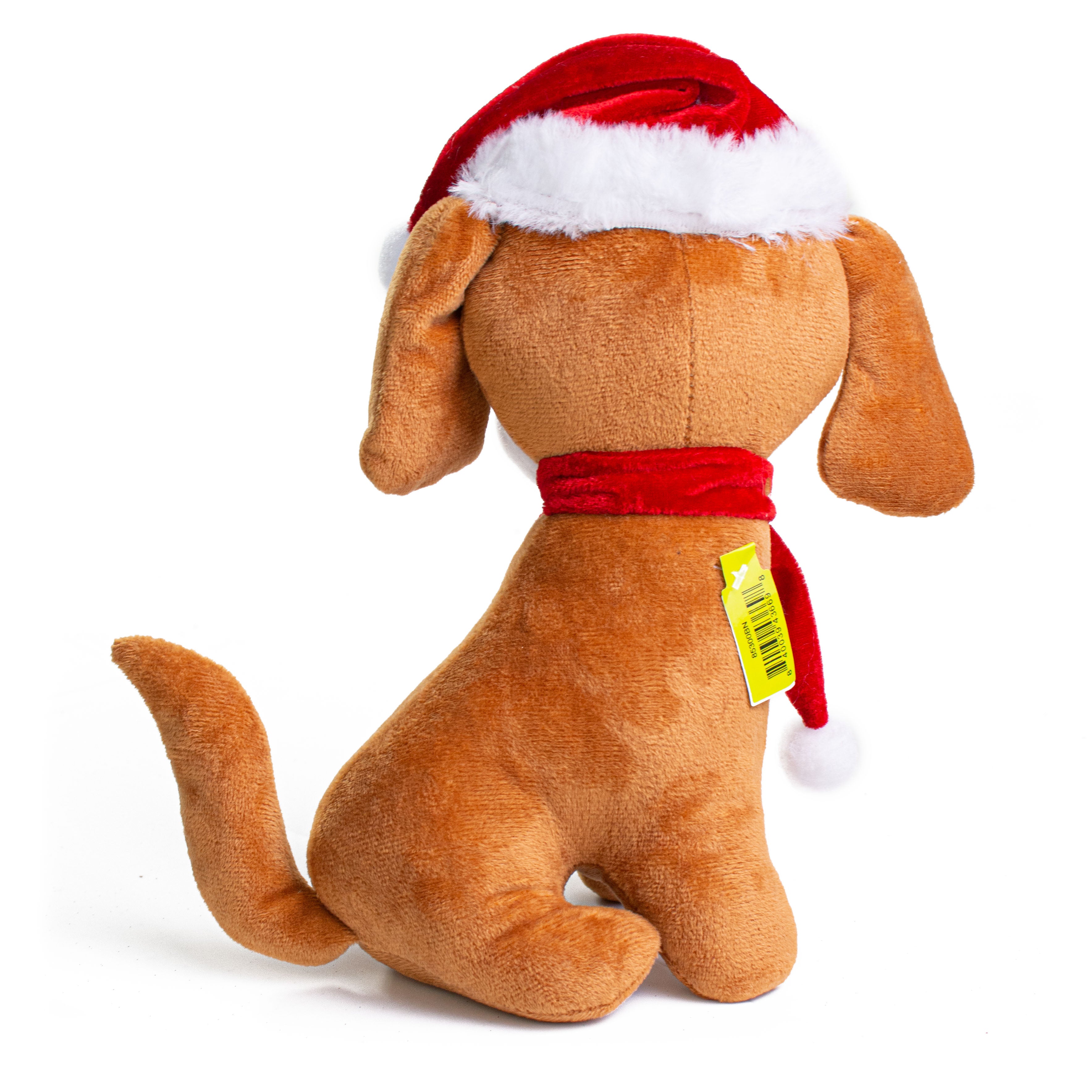11" Plush Santa Dog detail photo 3