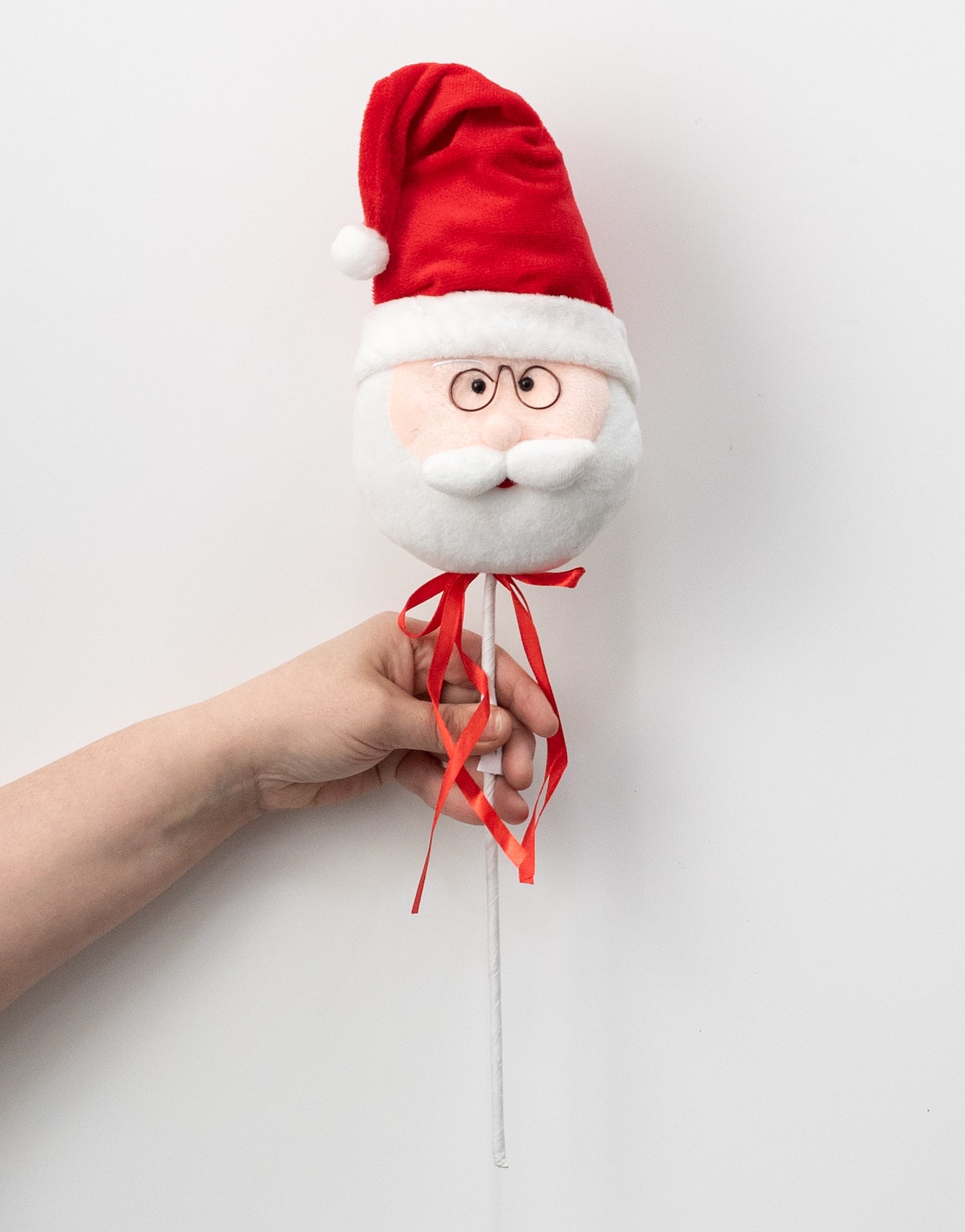 15" Plush Santa Face Pick detail photo 3