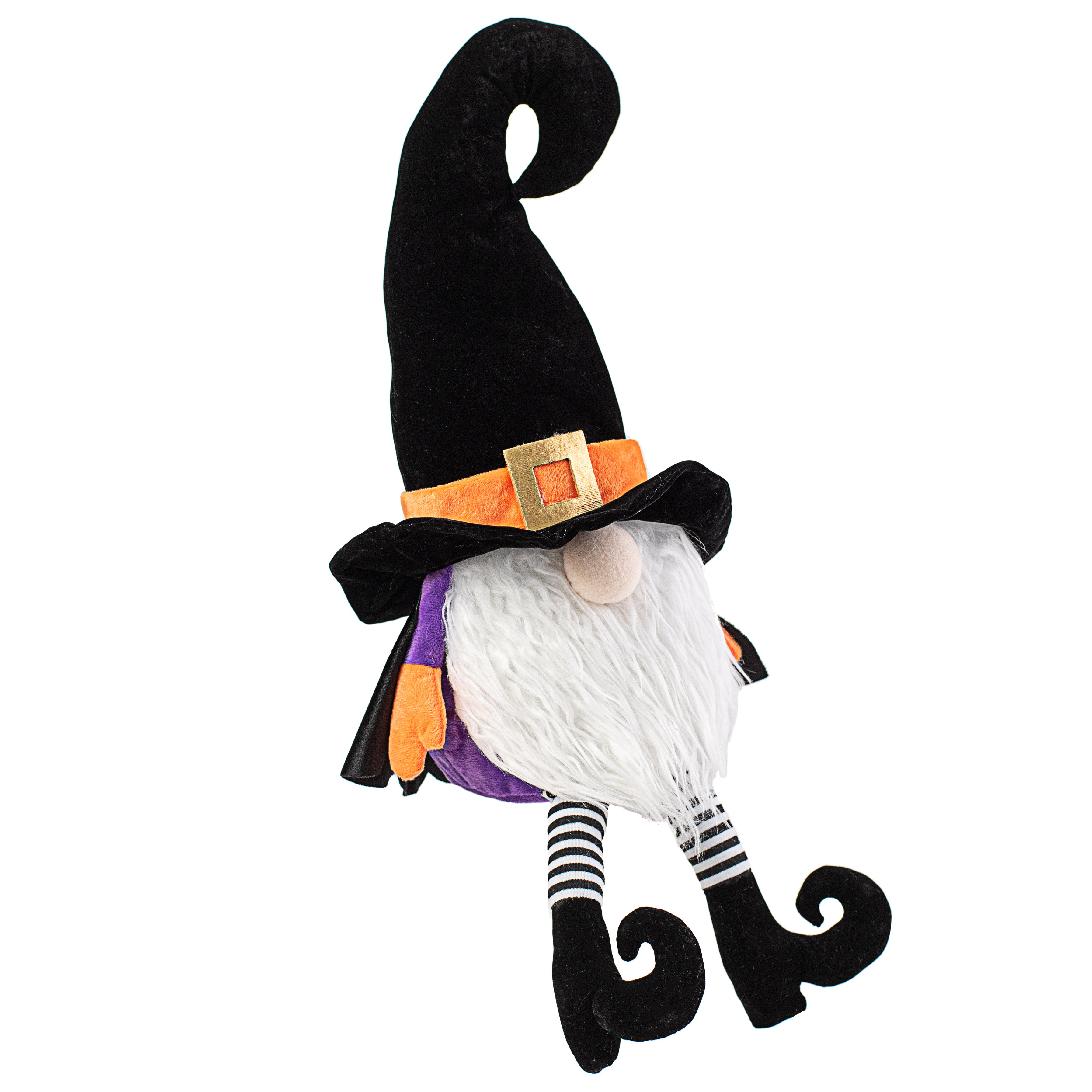 22" Plush Witch Gnome: Orange & Black Item Number: 56786ORBK