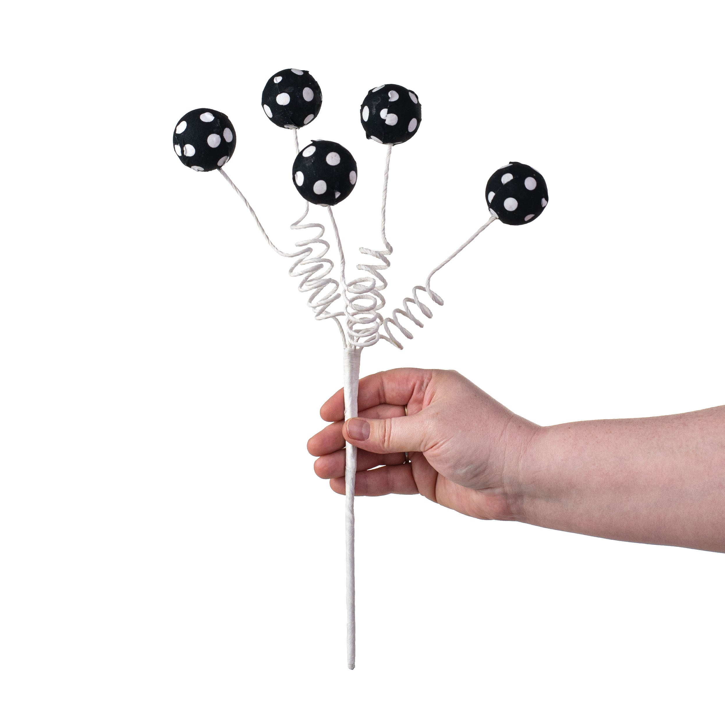 16" Polka Dot Ball Pick: Black & White detail photo 3