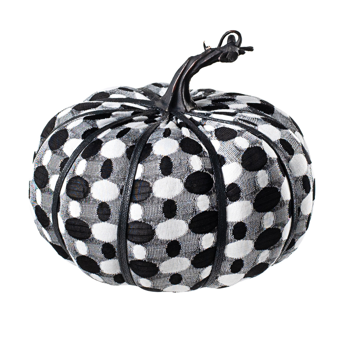 7" Polka Dot Pumpkin: Black & White Item Number: 56912BKWT