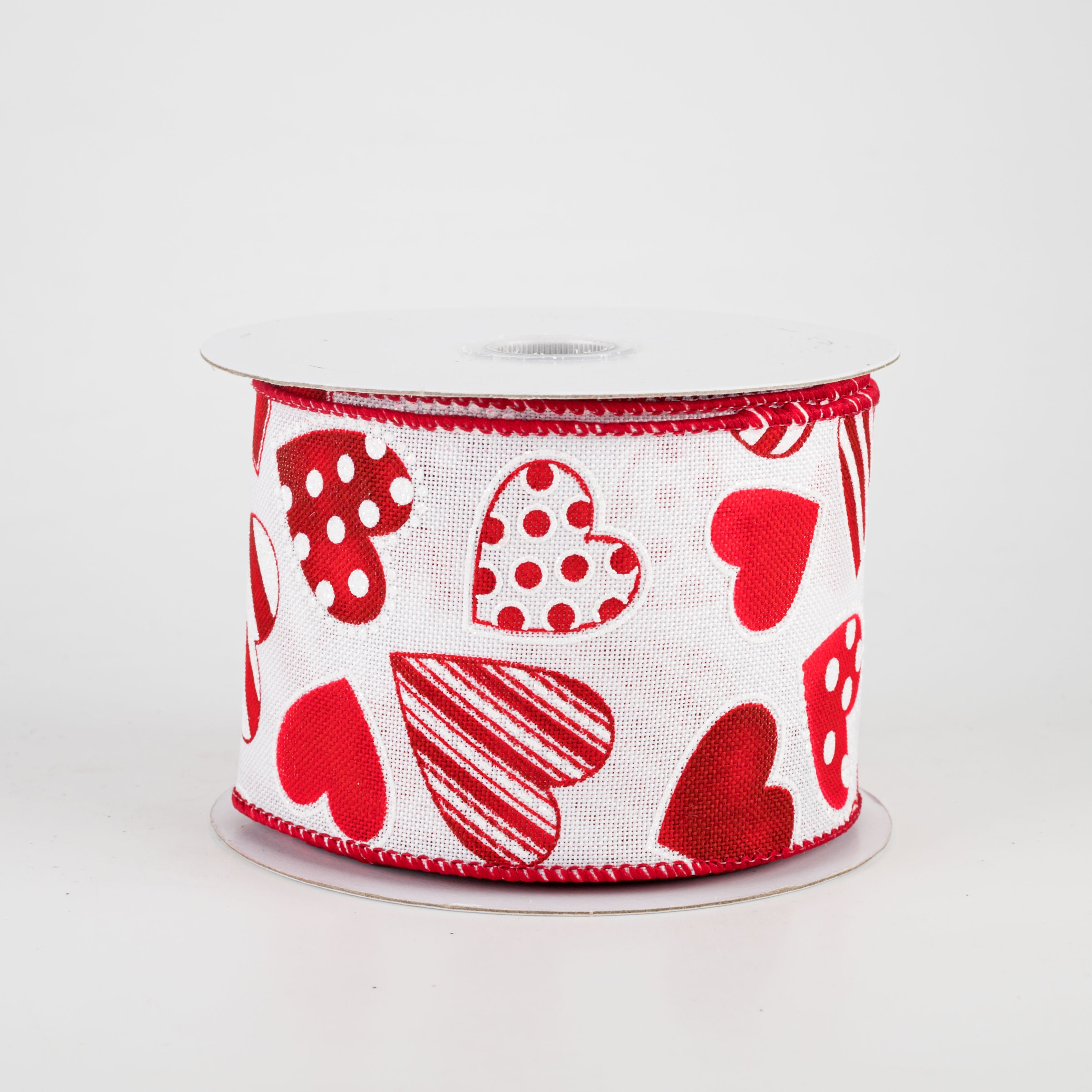 2.5" Polka Dot, Stripe, Solid Hearts Ribbon (10 Yards) Item Number: 11023-40-01