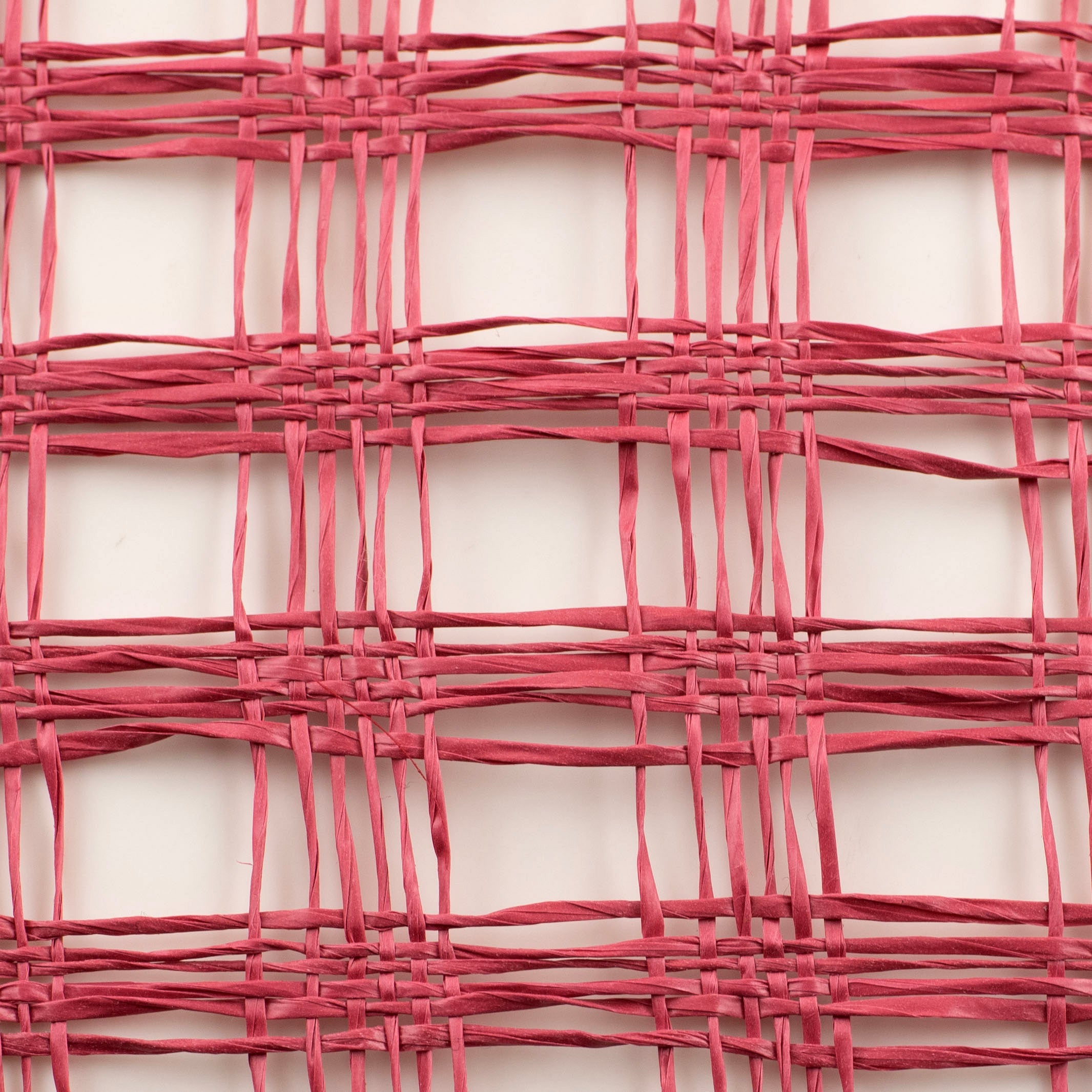10" Poly Burlap Check Mesh: Cranberry detail photo 3