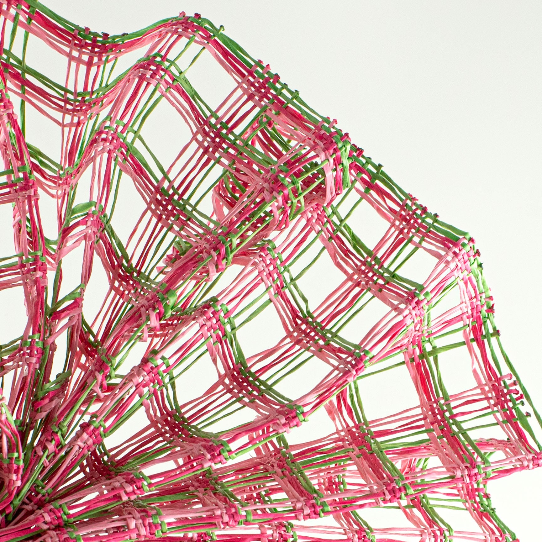 10" Poly Burlap Check Mesh: Lime, Fuchsia, Pink Lifestyle Photo