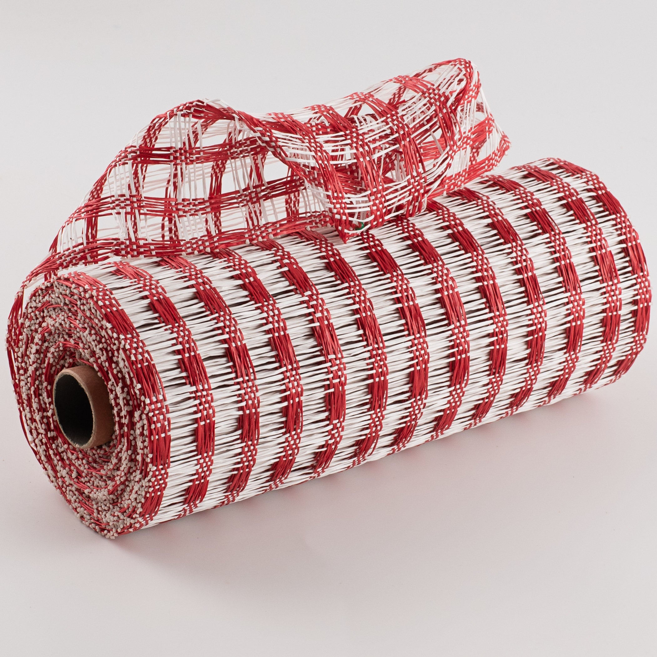10" Poly Burlap Check Mesh: White & Red Item Number: RP812334