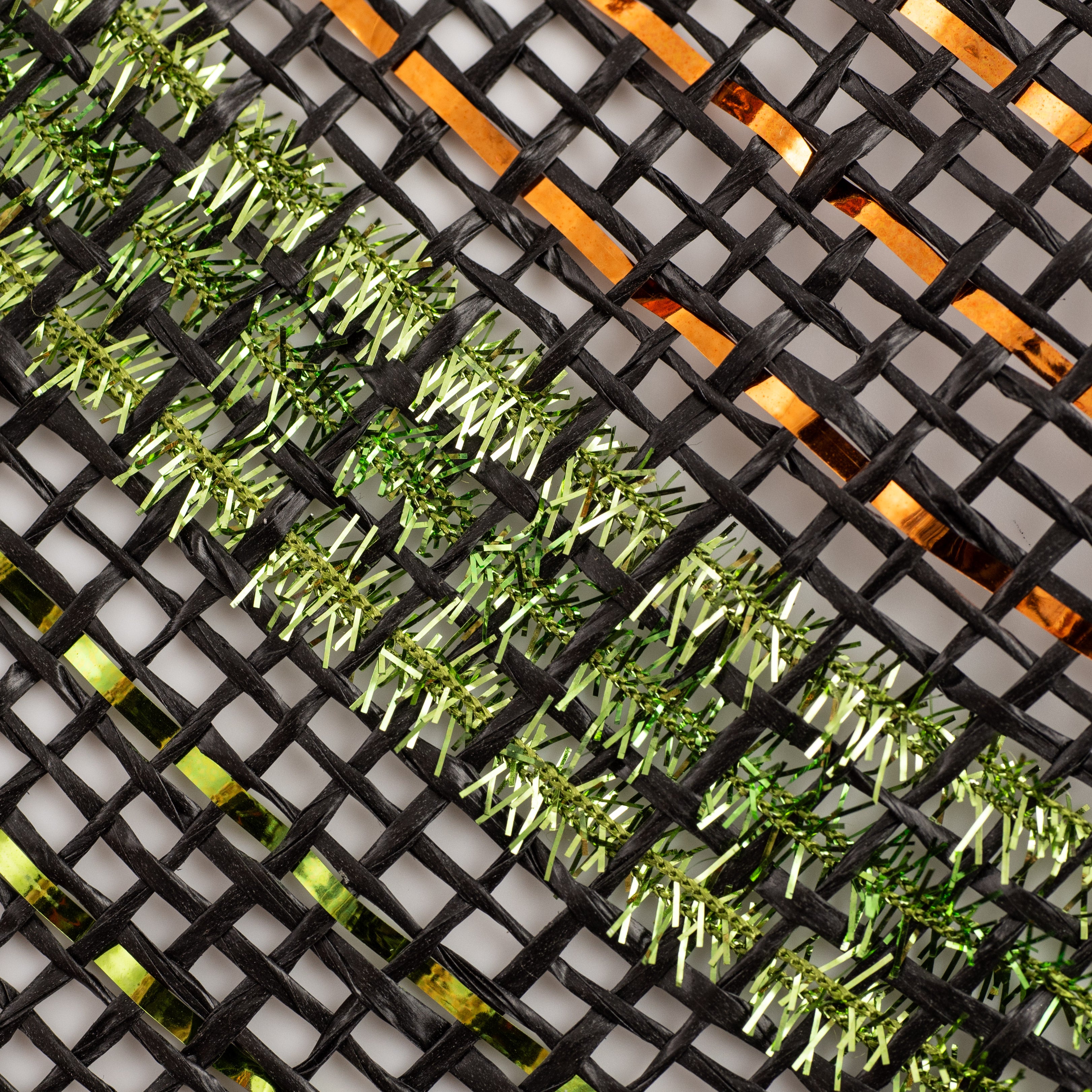 10" Poly Burlap Mesh: Halloween Tinsel Stripes detail photo 3