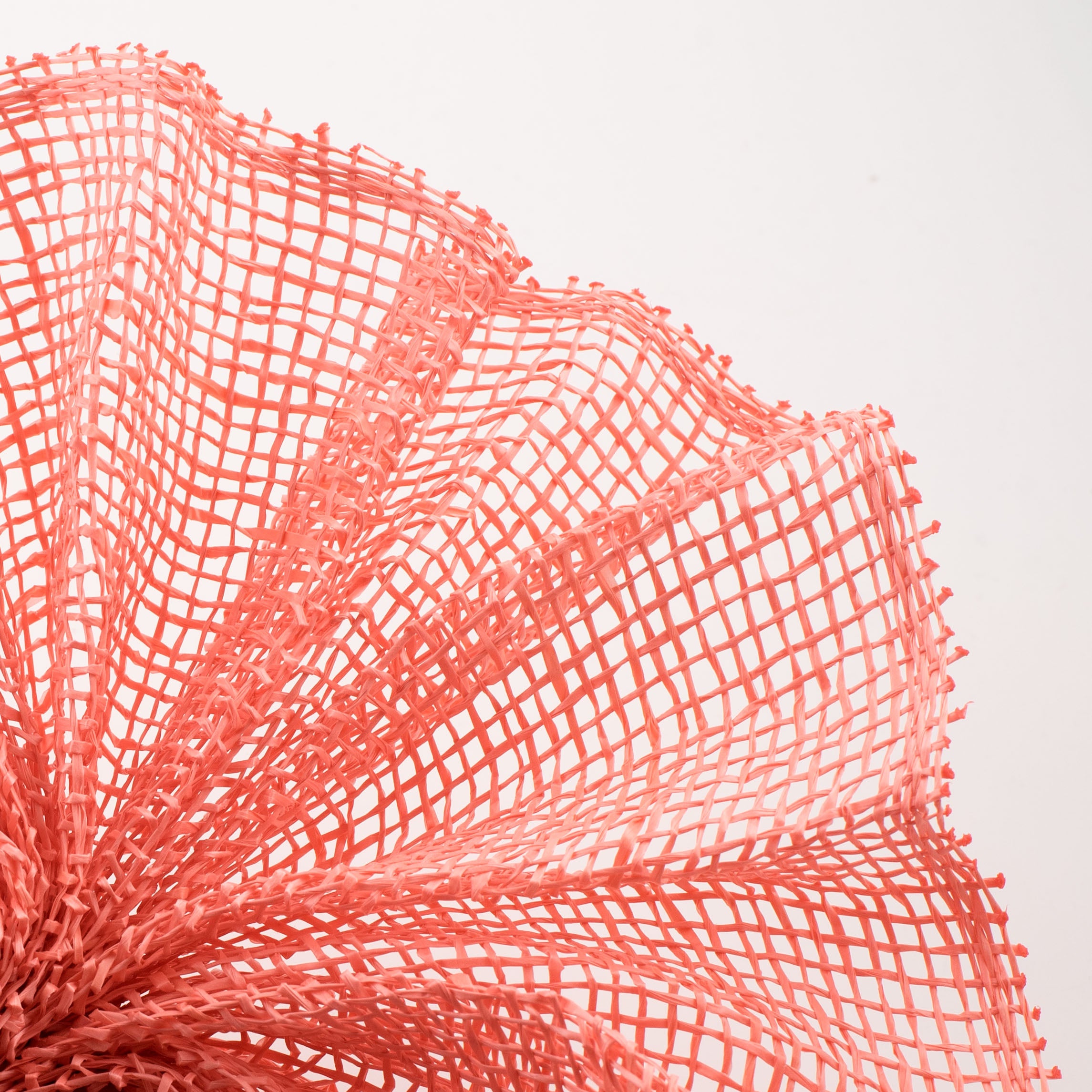 10" Poly Burlap Mesh: Peach Lifestyle Photo