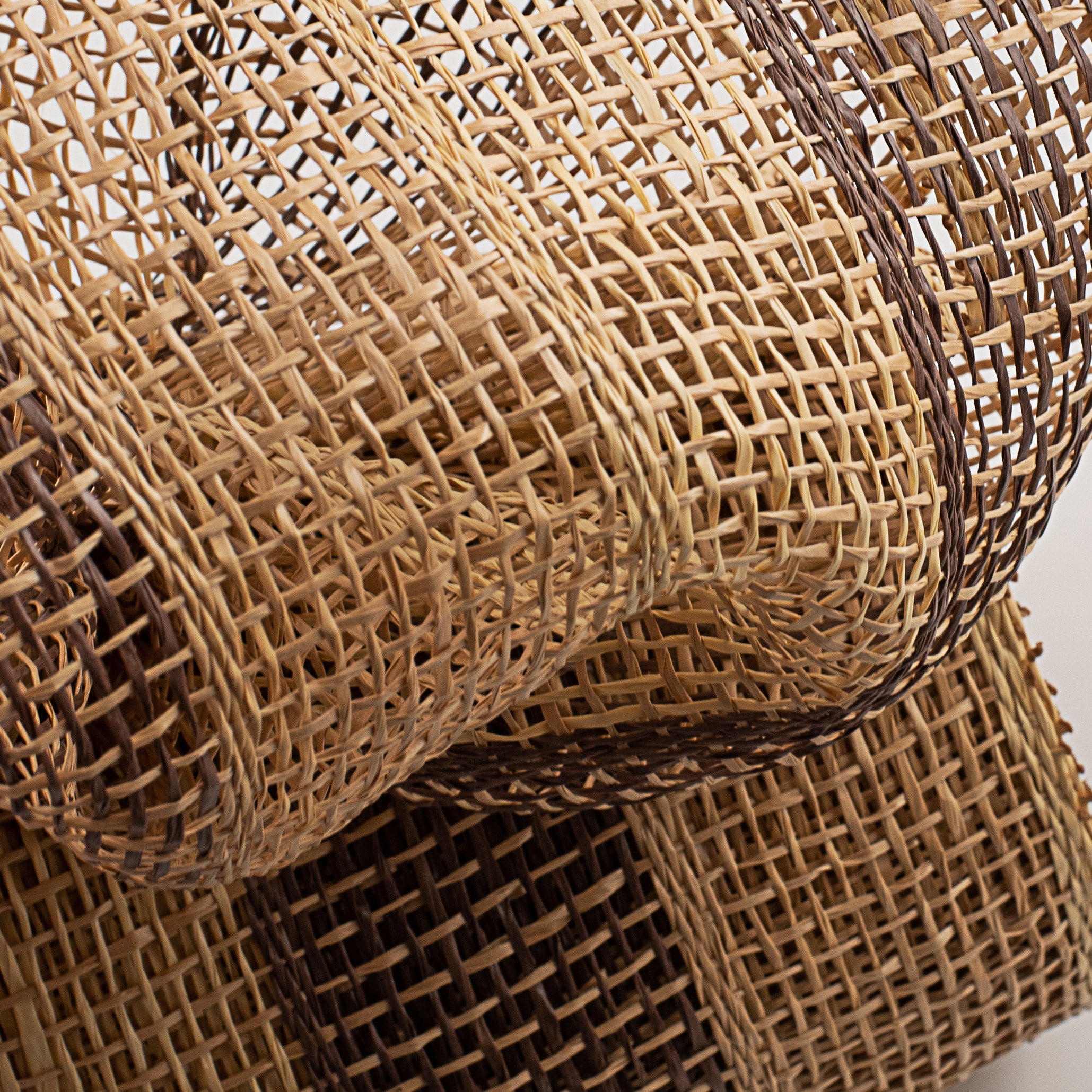 10" Poly Burlap Stripe Mesh: Buff, Chocolate, Beige Lifestyle Photo