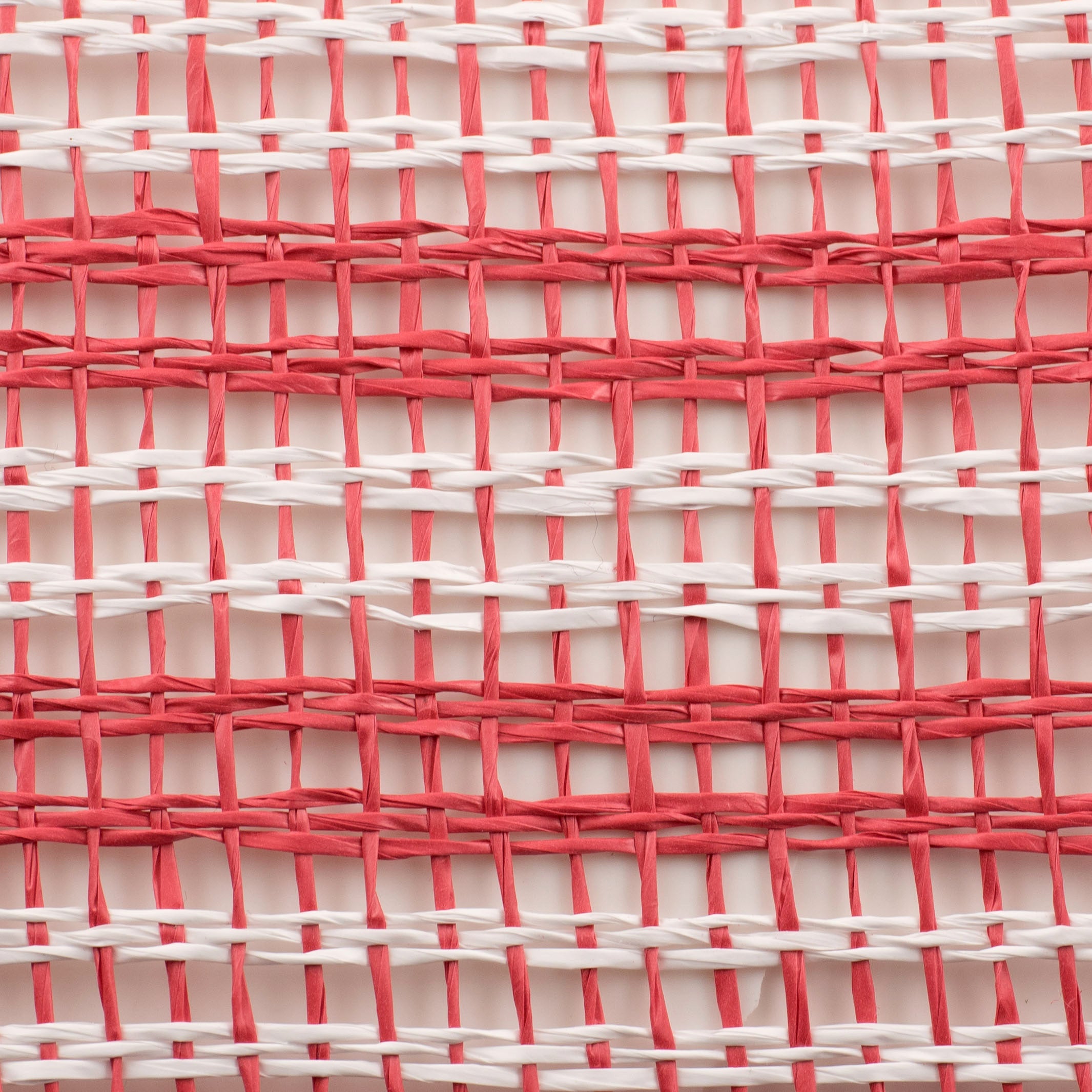 10" Poly Burlap Double Stripe Mesh: Red & White detail photo 3