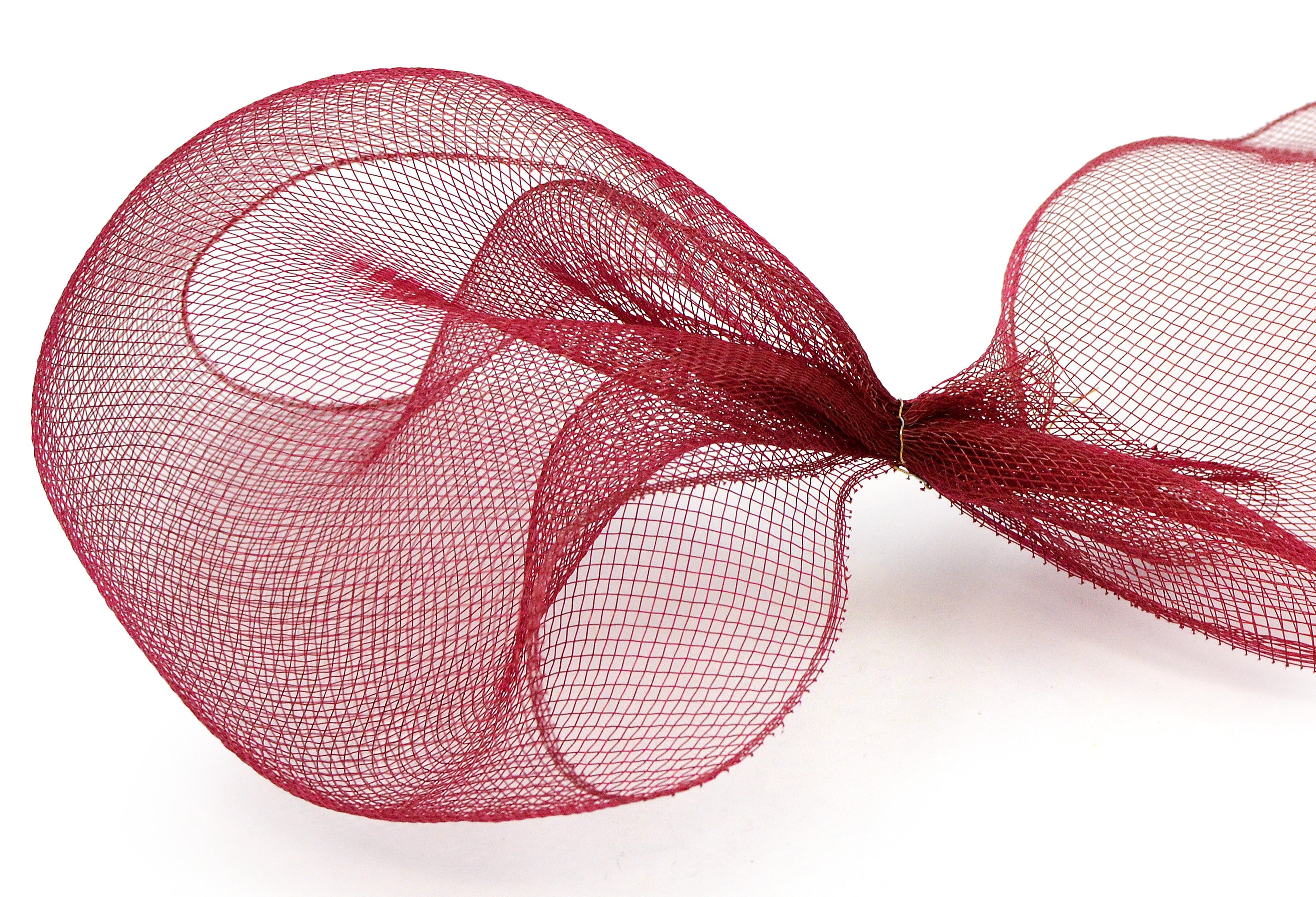 10" Poly Deco Mesh: Burgundy detail photo 3