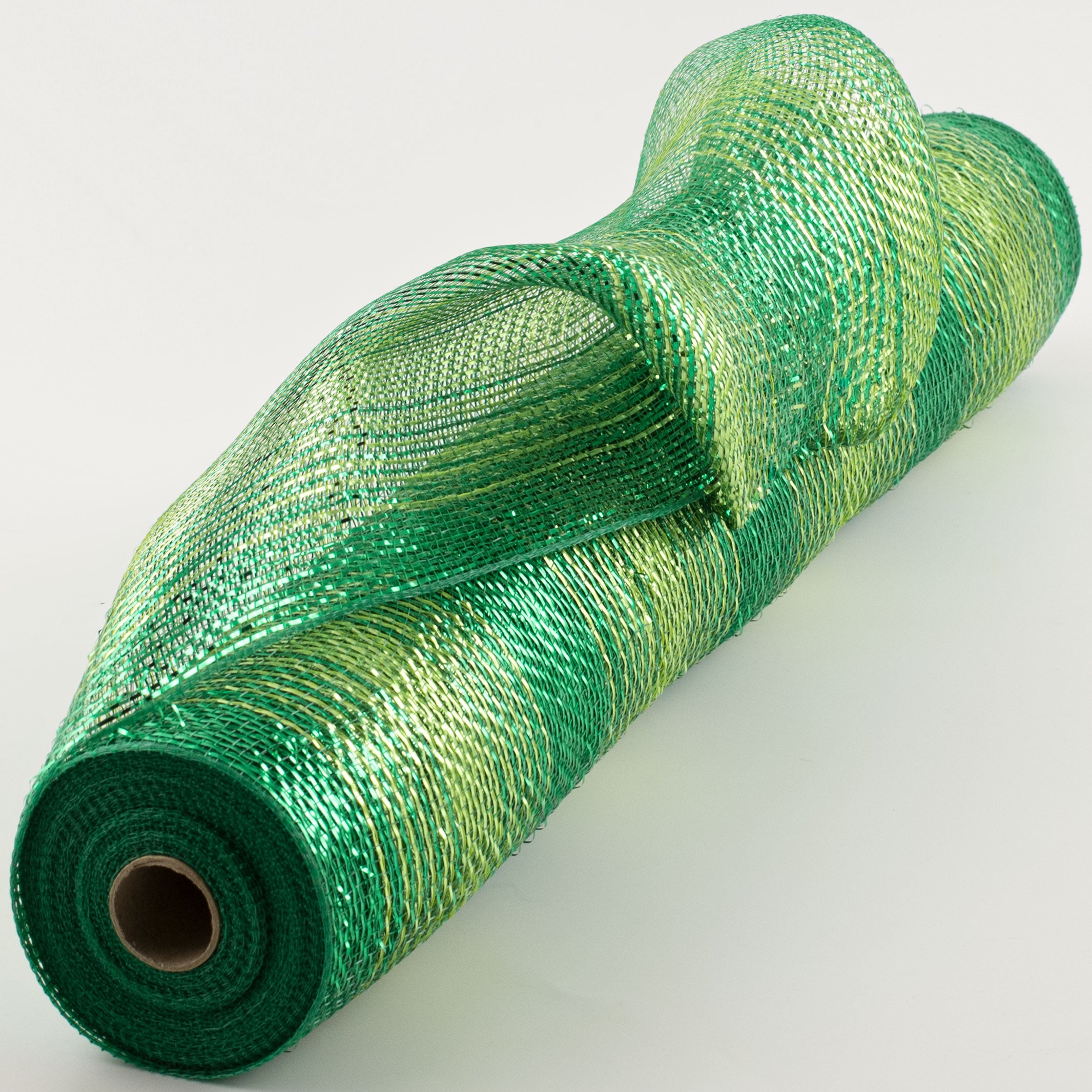 21" Poly Deco Mesh: Green & Lime Metallic Ombré Item Number: XB999-17