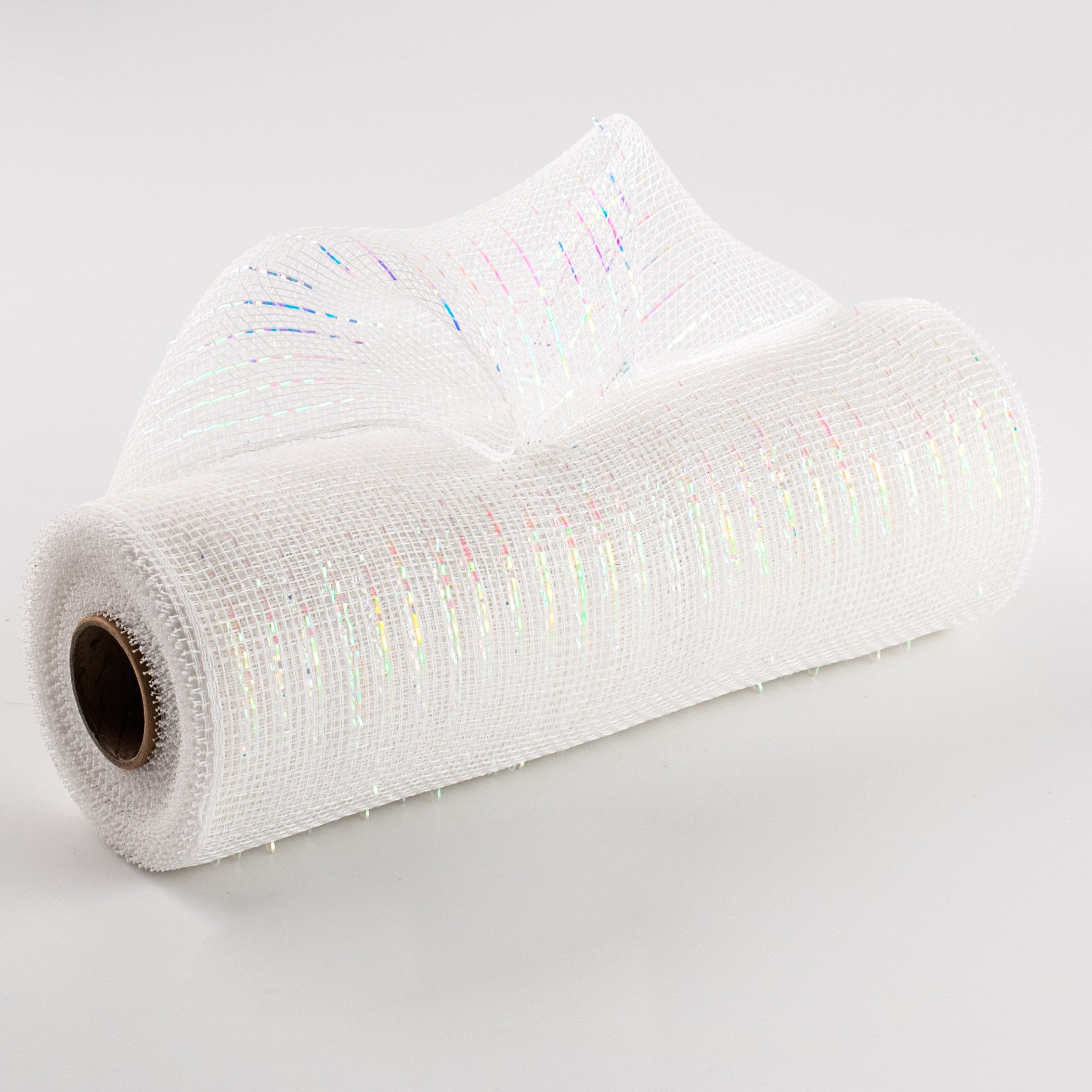 10" Poly Deco Mesh: Iridescent White Item Number: RE1301F1