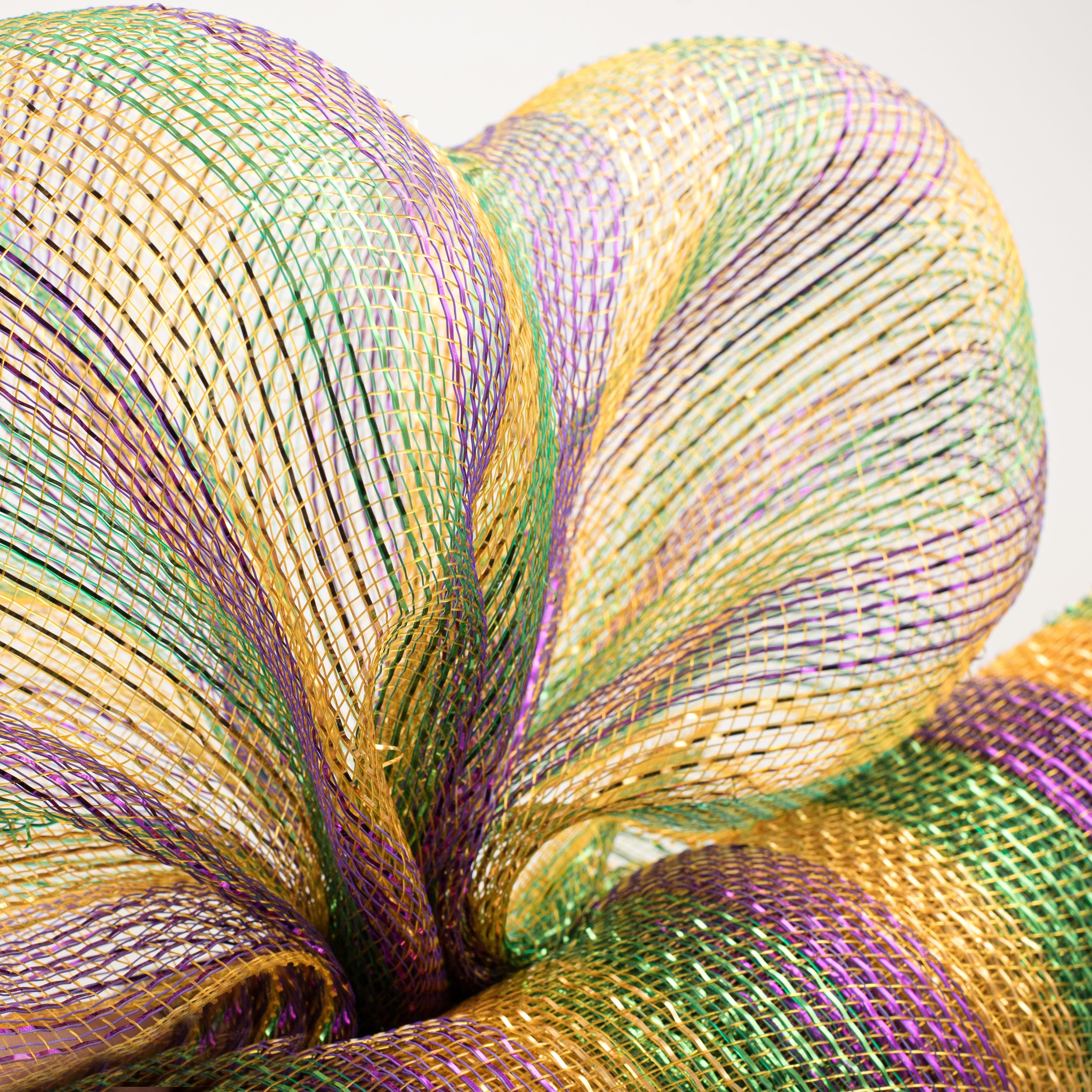 21" Poly Deco Mesh: Mardi Gras Stripe Lifestyle Photo