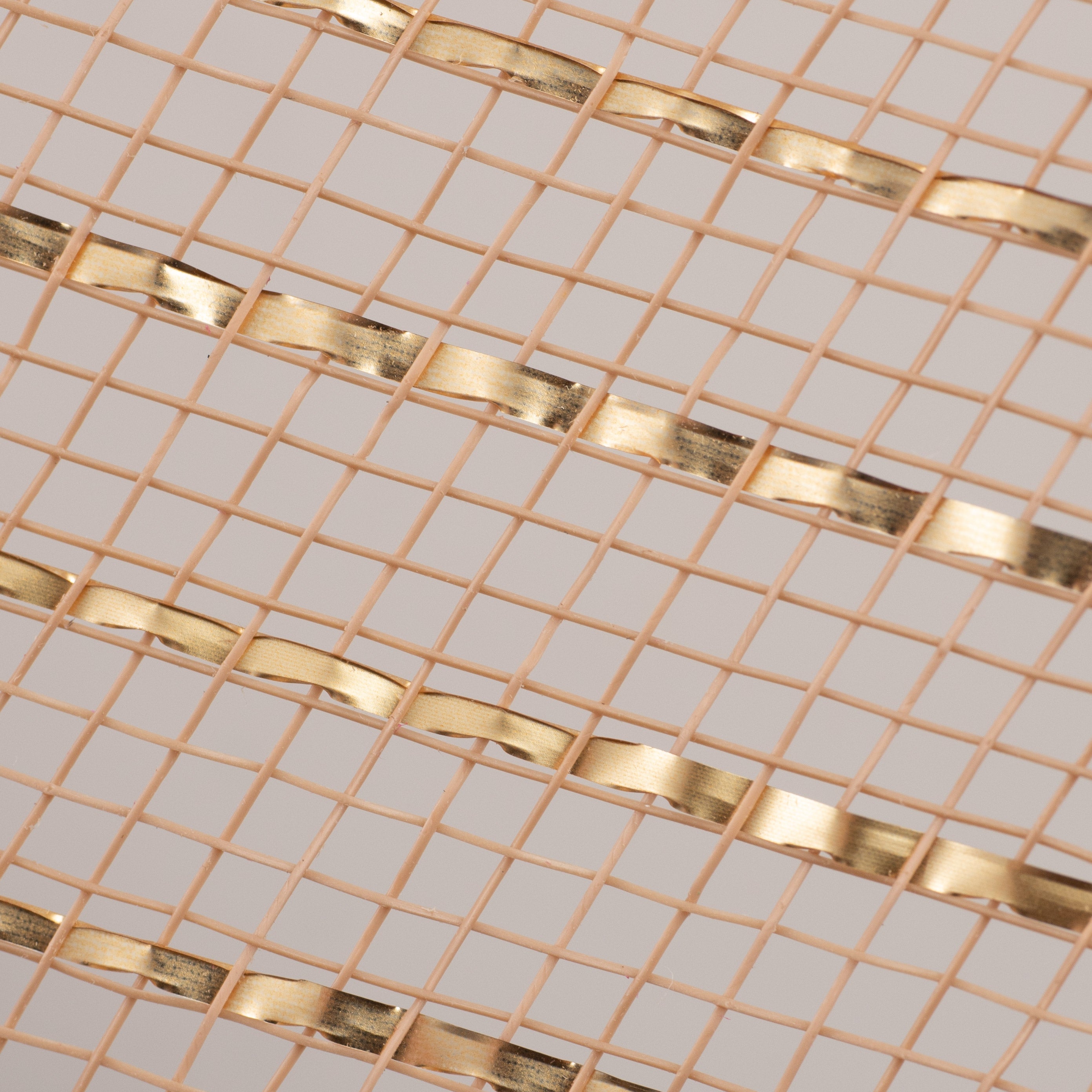10" Poly Deco Mesh: Matte Champagne Wide Foil detail photo 3