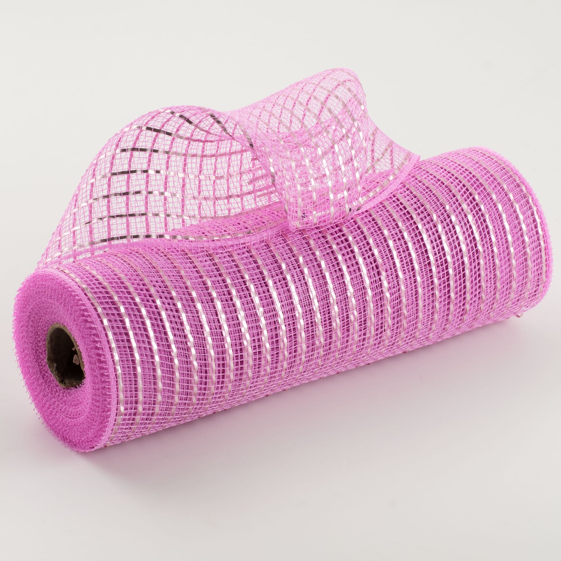 10" Poly Deco Mesh: Matte Pink Wide Foil Item Number: RY850022