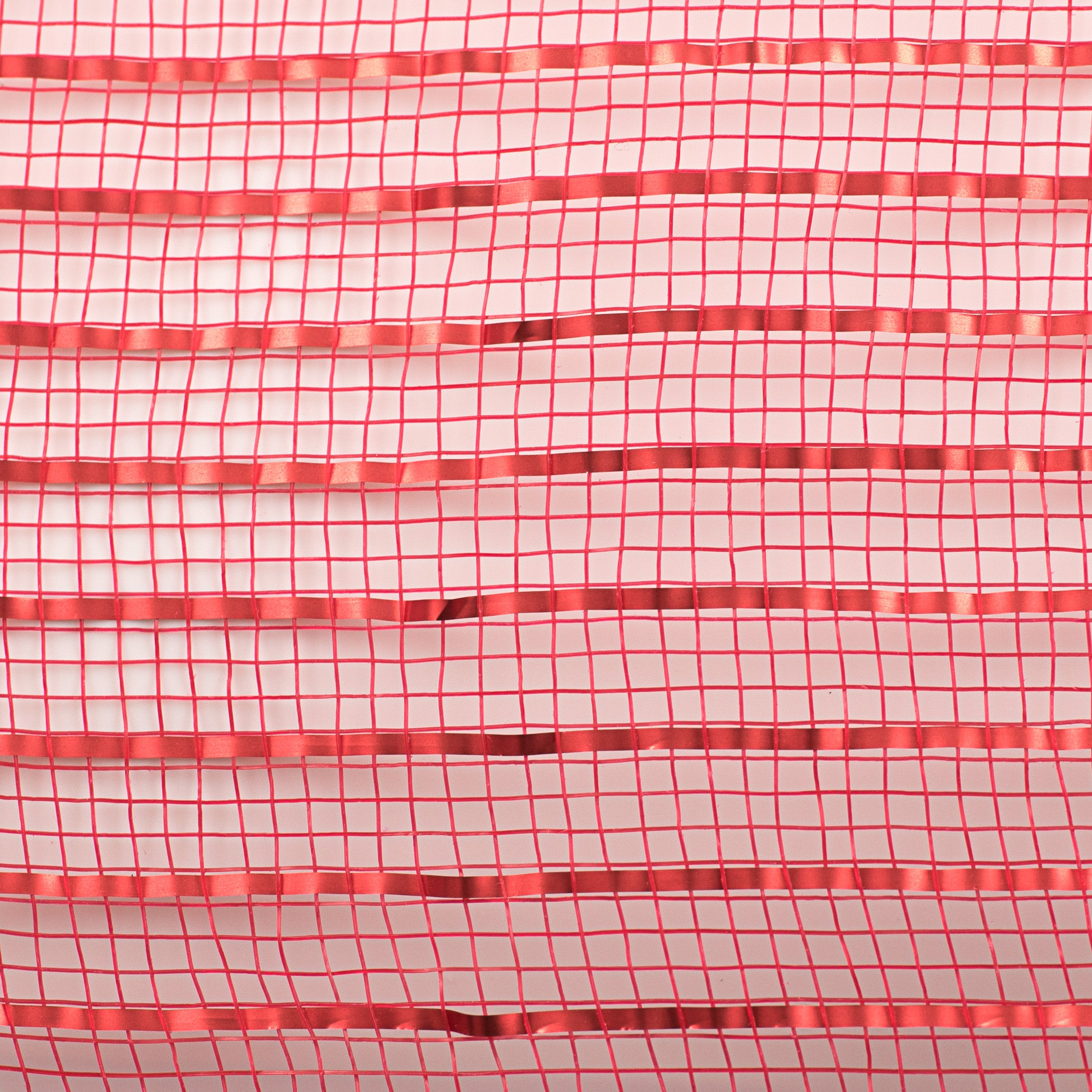 10" Poly Deco Mesh: Matte Red Wide Foil detail photo 3