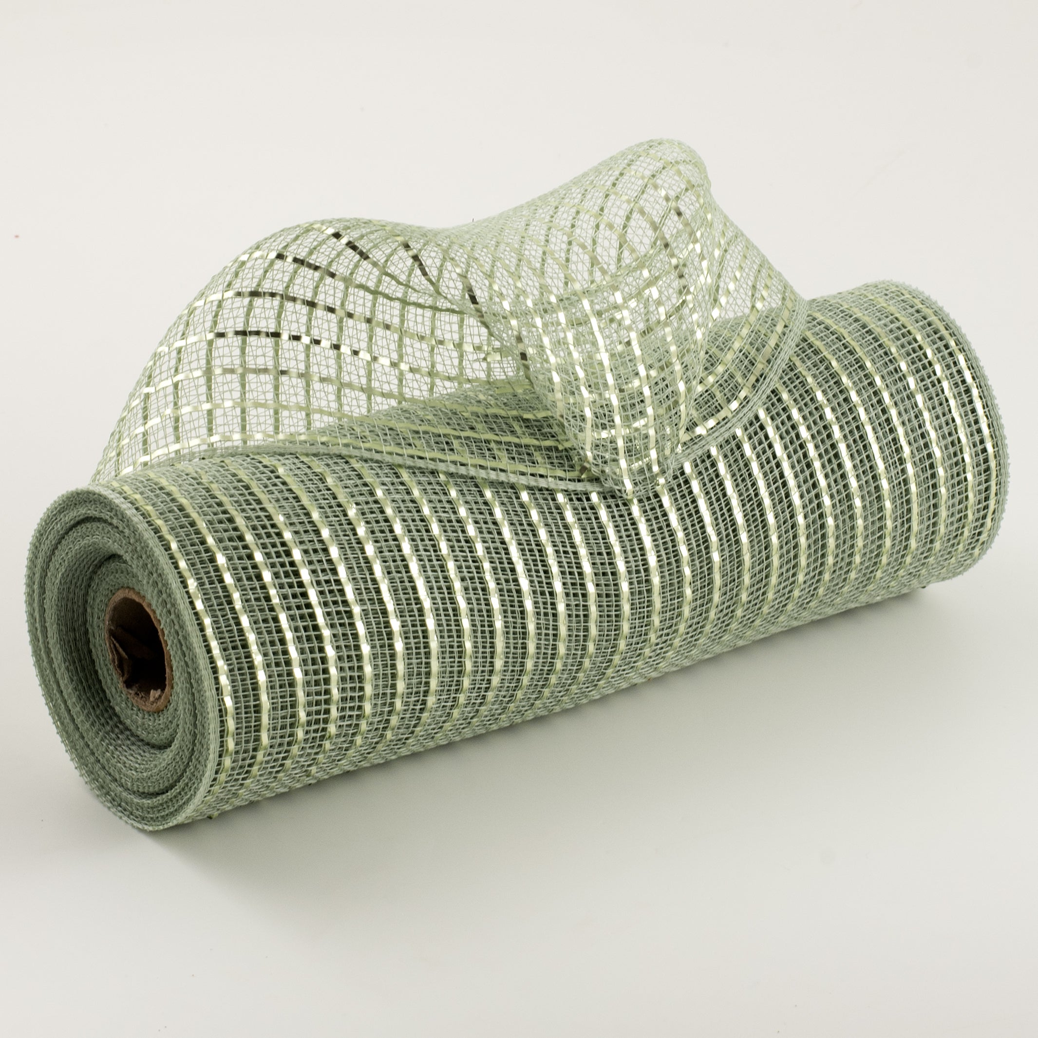 10" Poly Deco Mesh: Matte Sage Green Wide Foil Item Number: RY8500AK