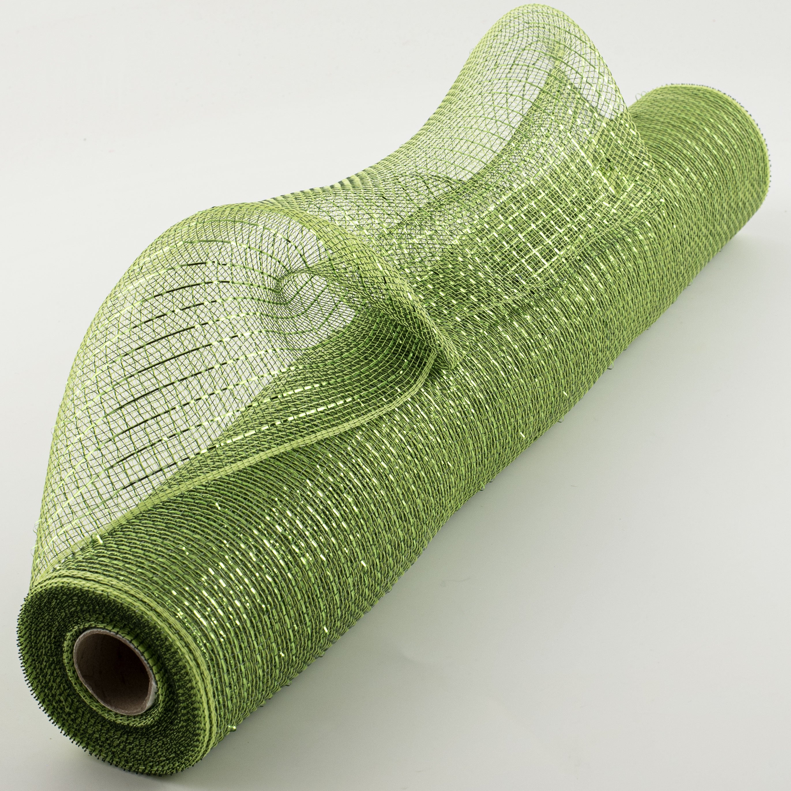 21" Poly Deco Mesh: Metallic Apple & Moss Item Number: RE100149