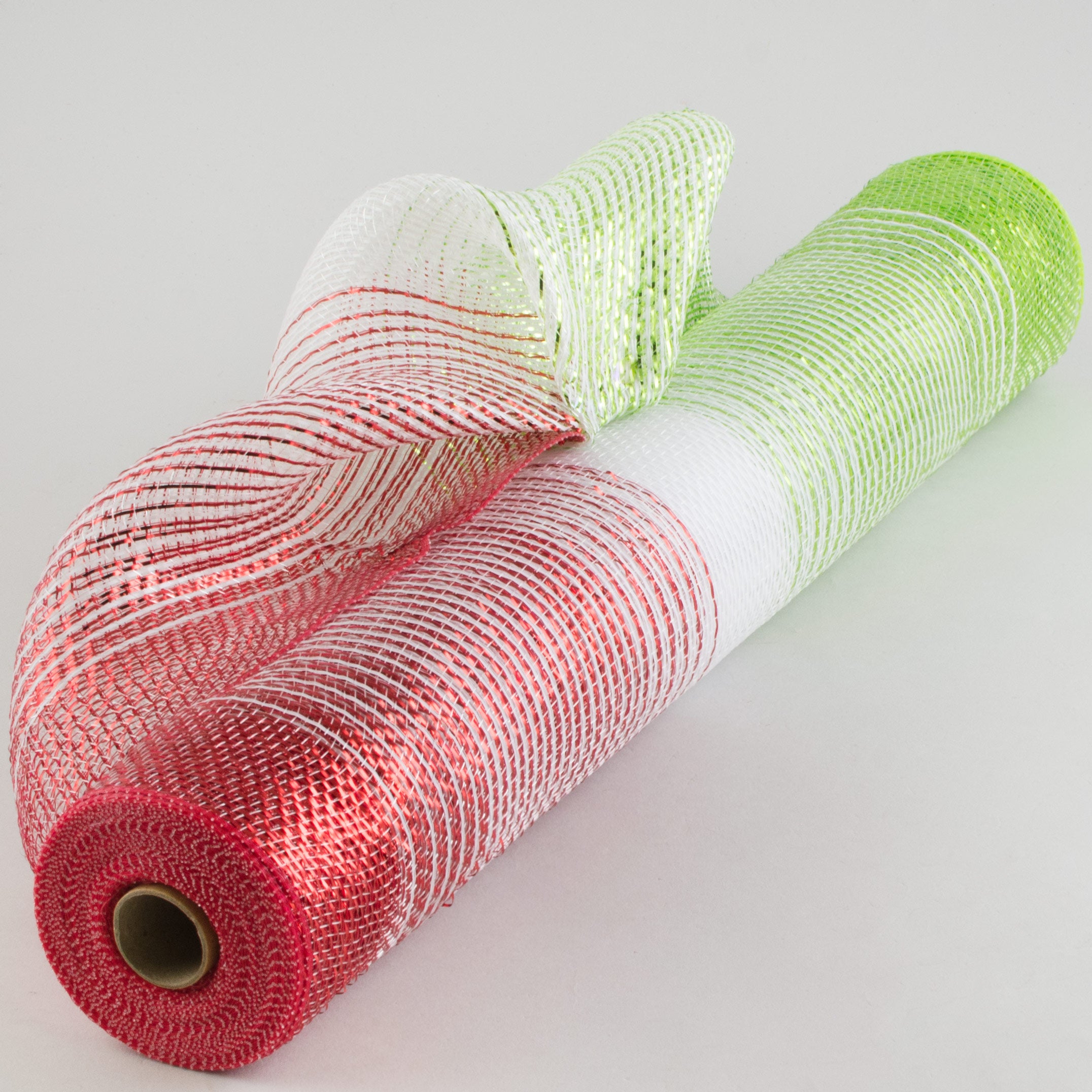 21" Poly Deco Mesh: Metallic Christmas White Ombré Item Number: XB980-09