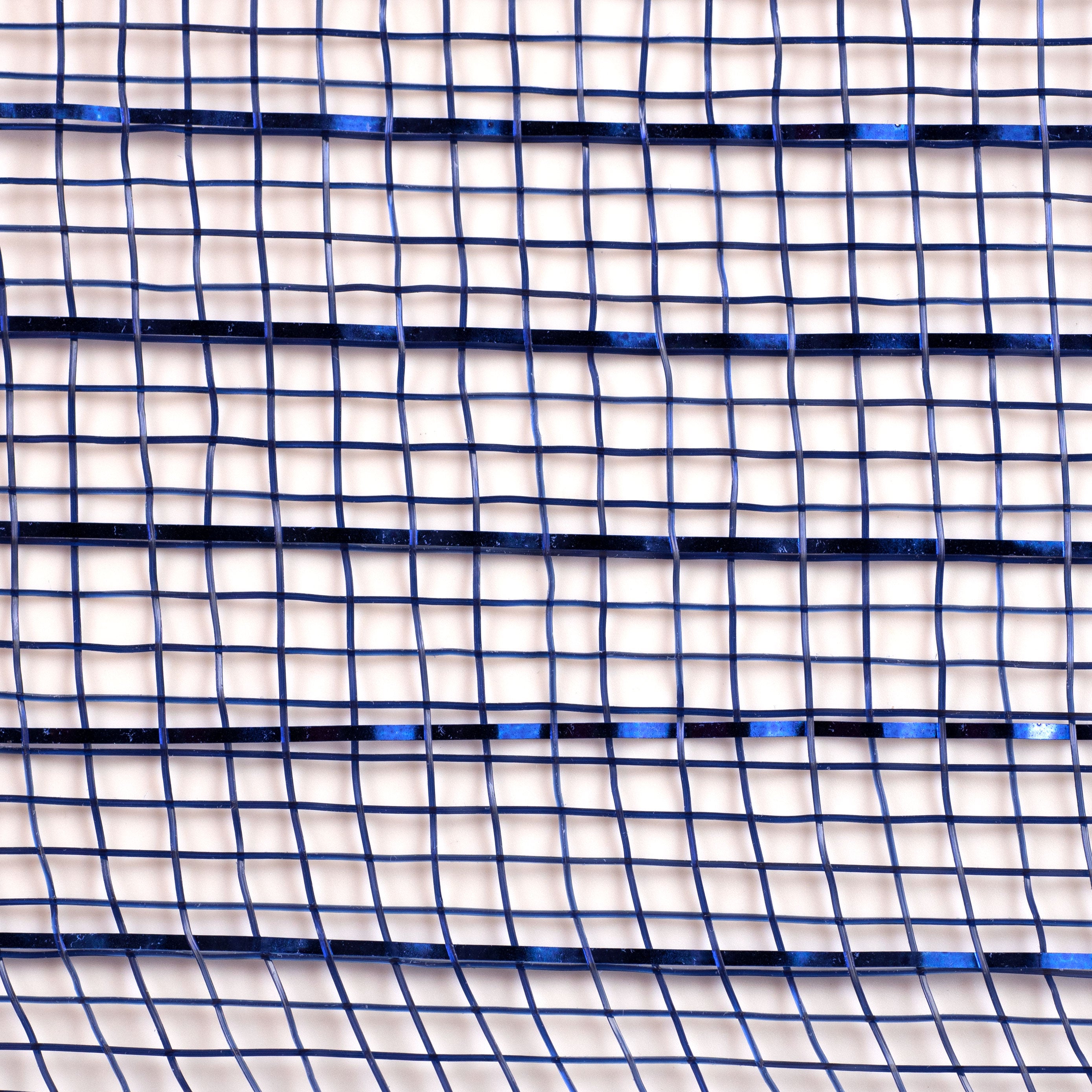 21" Poly Deco Mesh: Metallic Navy/Royal detail photo 3