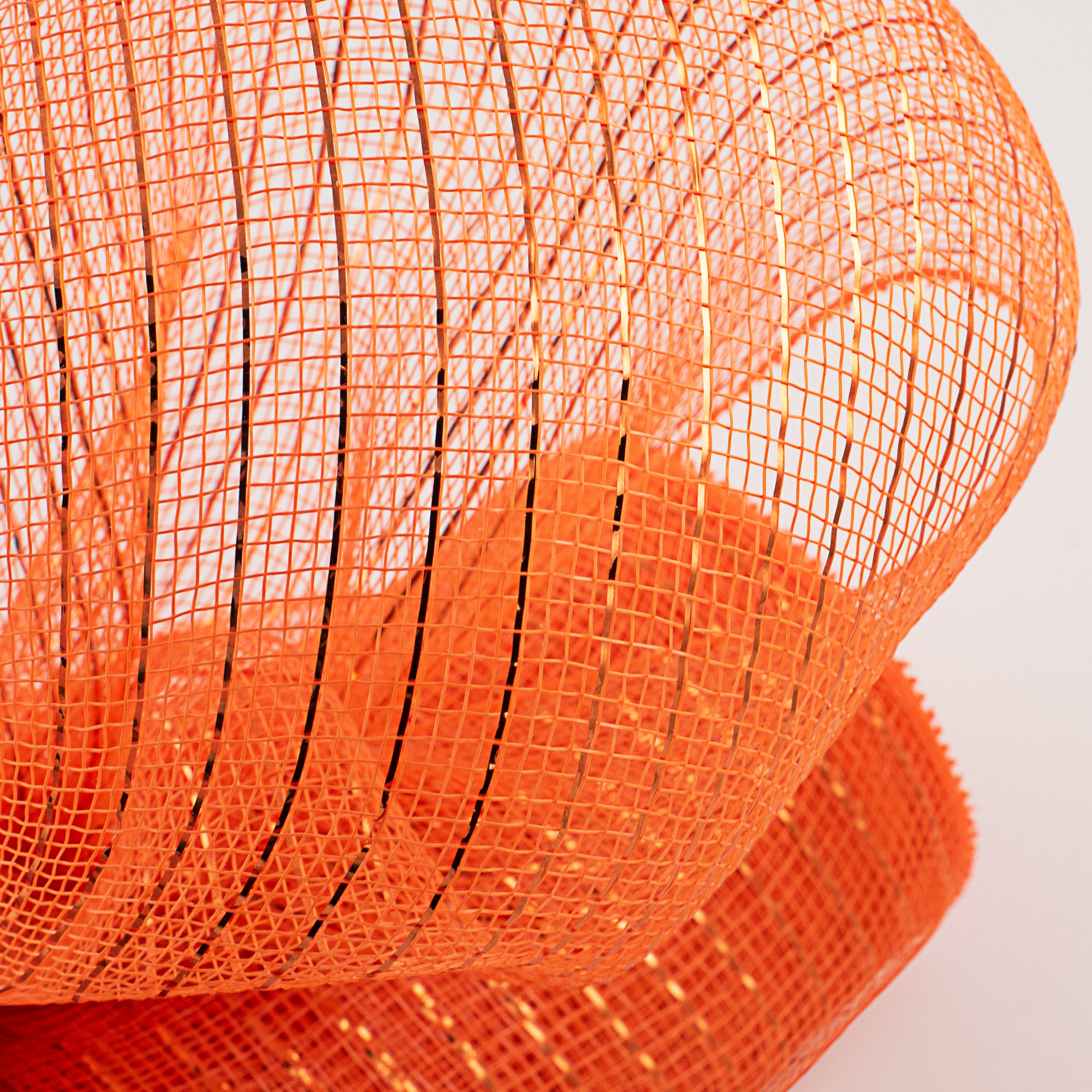 10" Poly Deco Mesh: Metallic Orange/Copper Lifestyle Photo