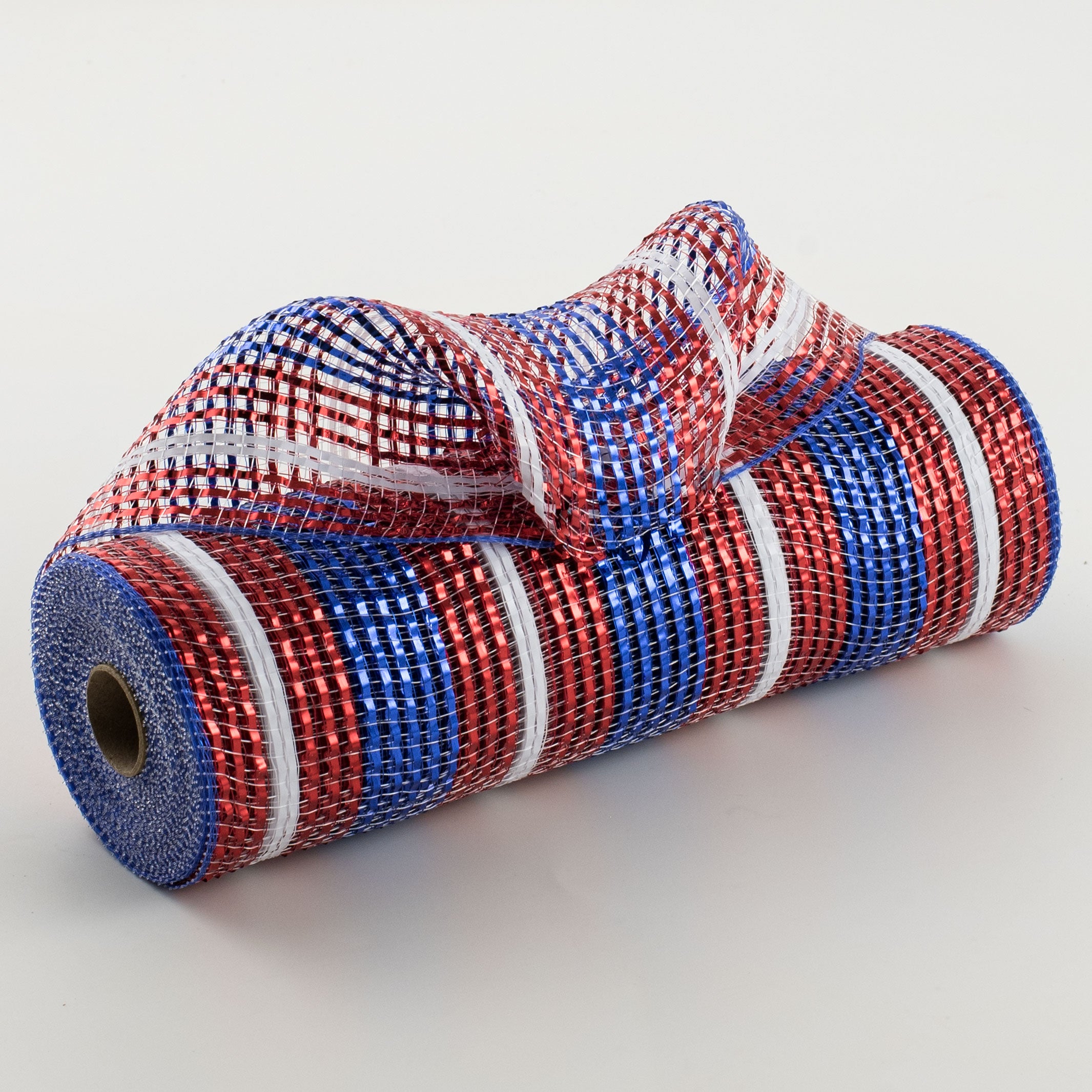 10" Poly Deco Mesh: Metallic Patriotic Stripe Item Number: XB99210-74