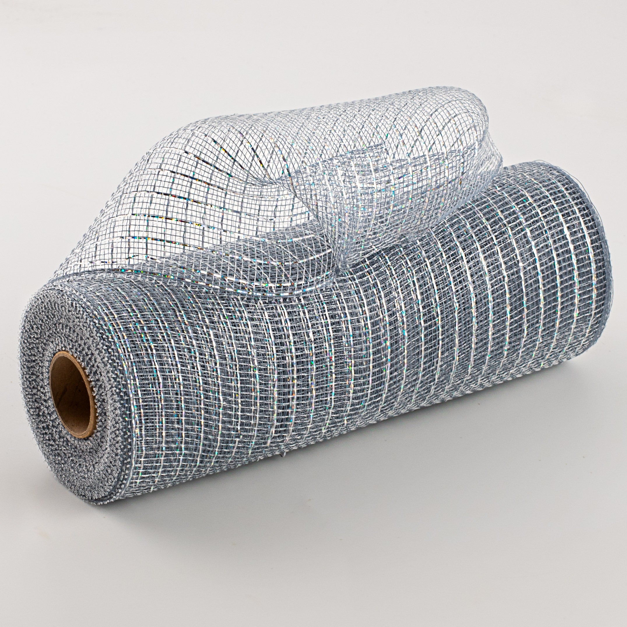 10" Poly Deco Mesh: Metallic Platinum Item Number: RE130184