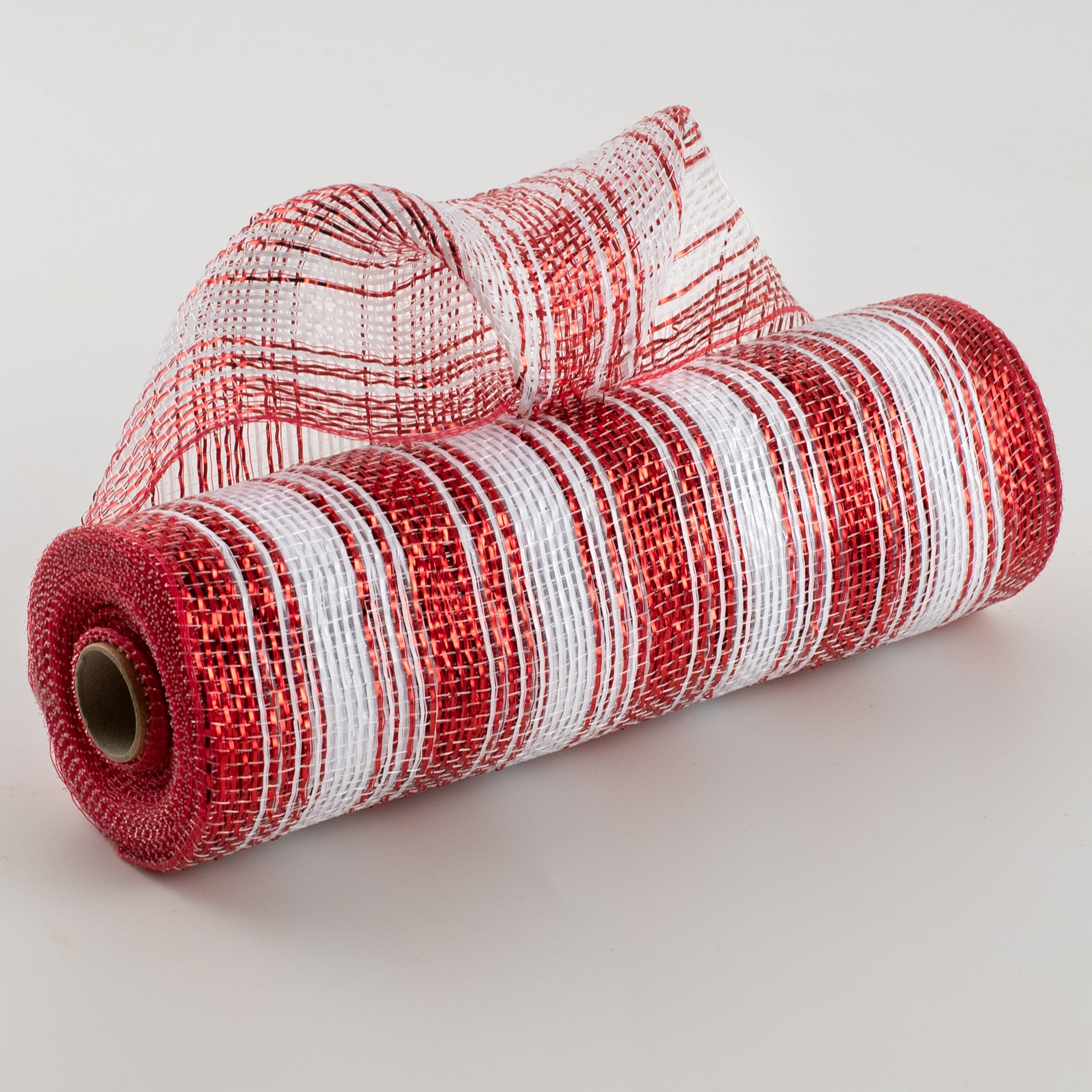 10" Poly Deco Mesh: Metallic Red/White Ombré Item Number: XB99310-01