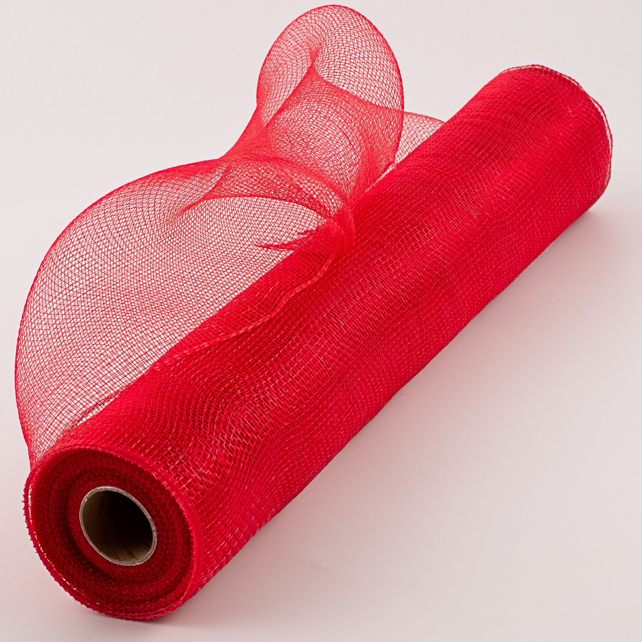 YYCRAFT Metallisches Poly-Mesh-Band, 25,4 Cm X 9,1 M, Kariert Rot/weiß – Für Deko, Kränze & Verpackungen