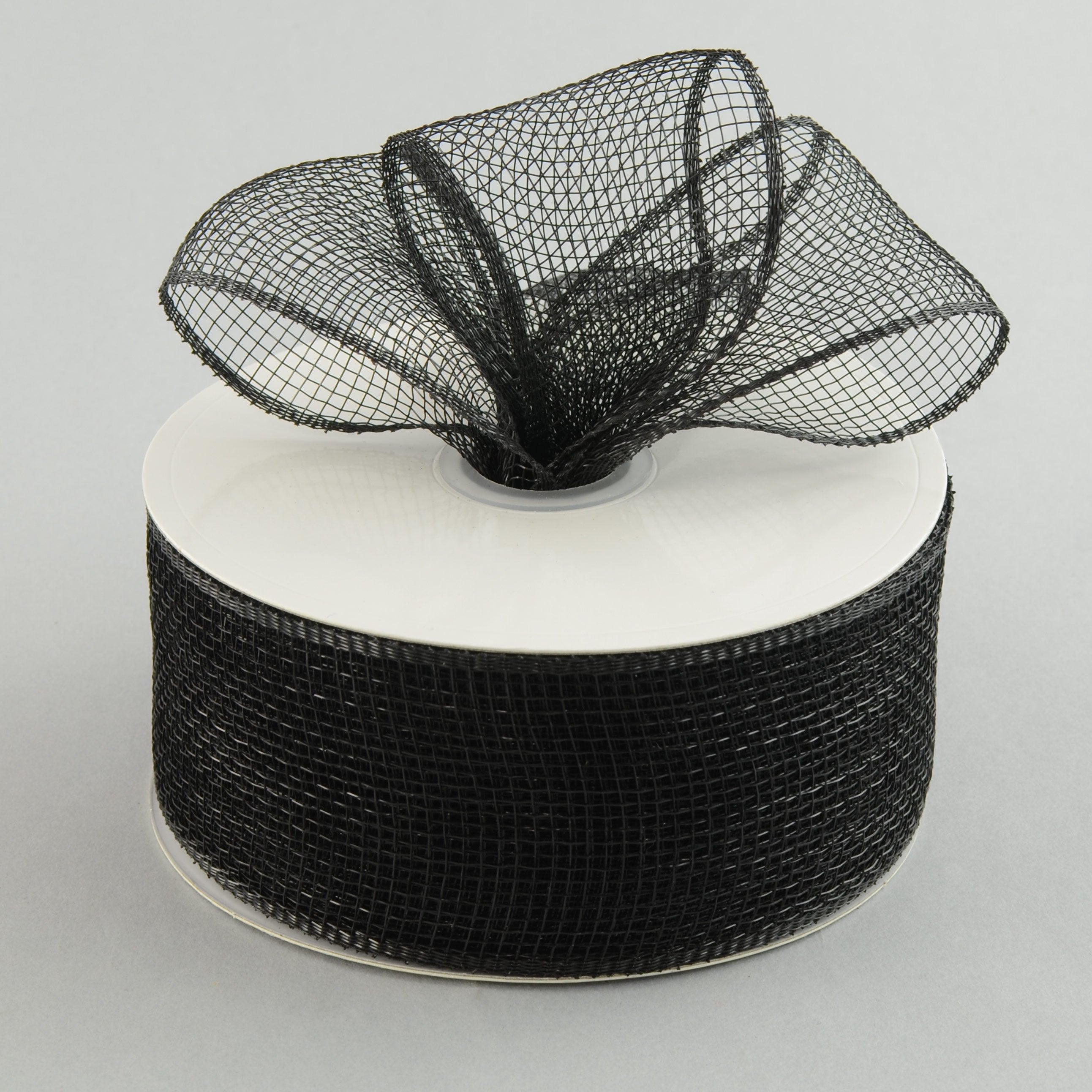 2.5" Poly Deco Mesh Ribbon: Black Lifestyle Photo