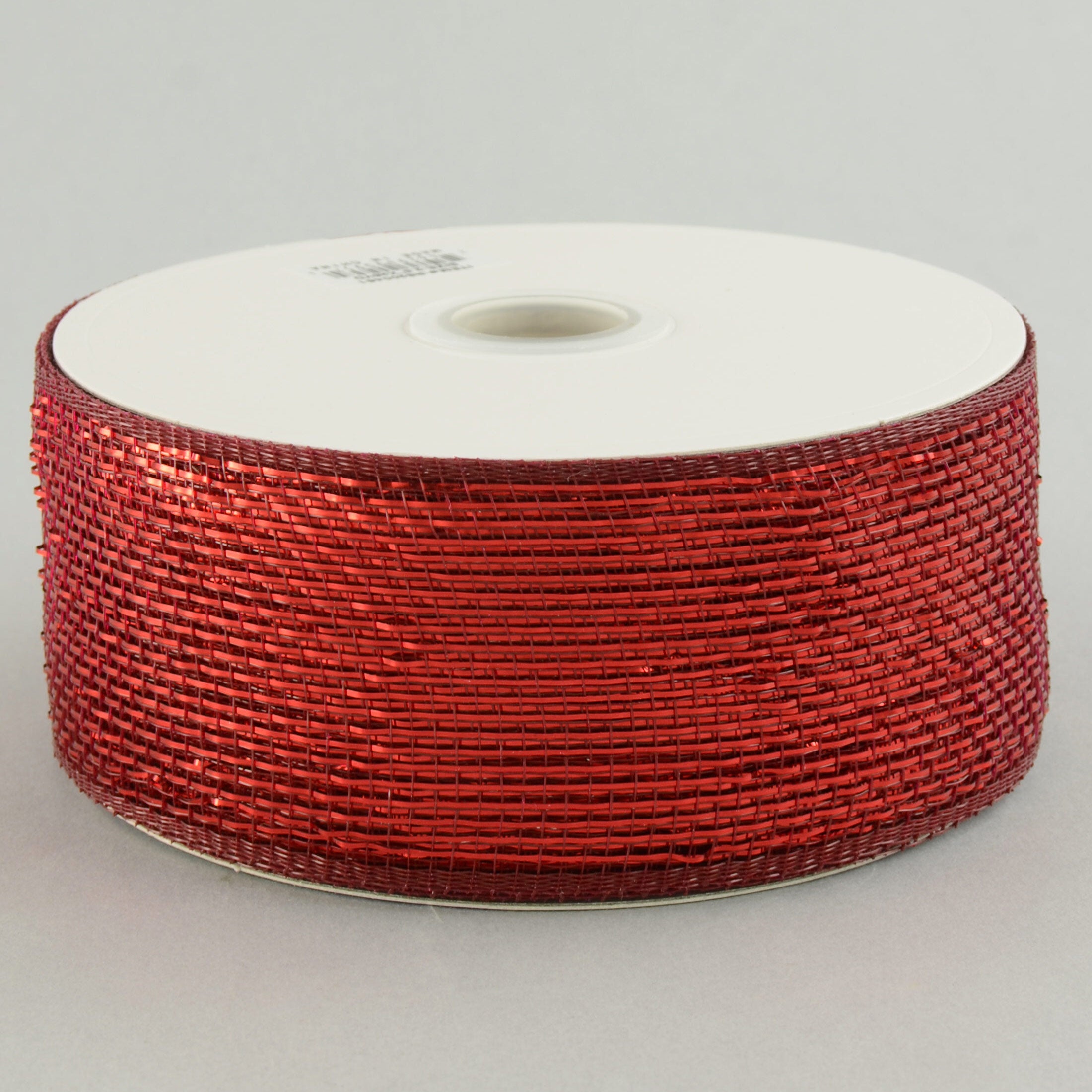 2.5" Poly Deco Mesh Ribbon: Metallic Burgundy Item Number: RS200461