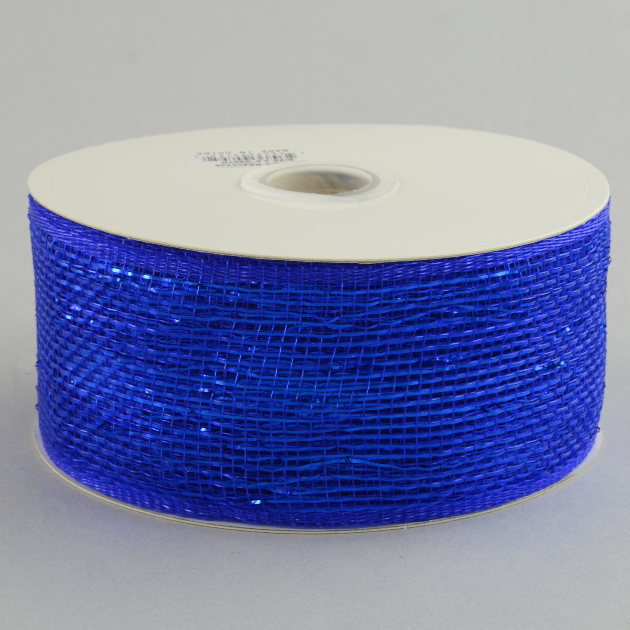 2.5" Poly Deco Mesh Ribbon: Metallic Royal Blue Item Number: RS200425