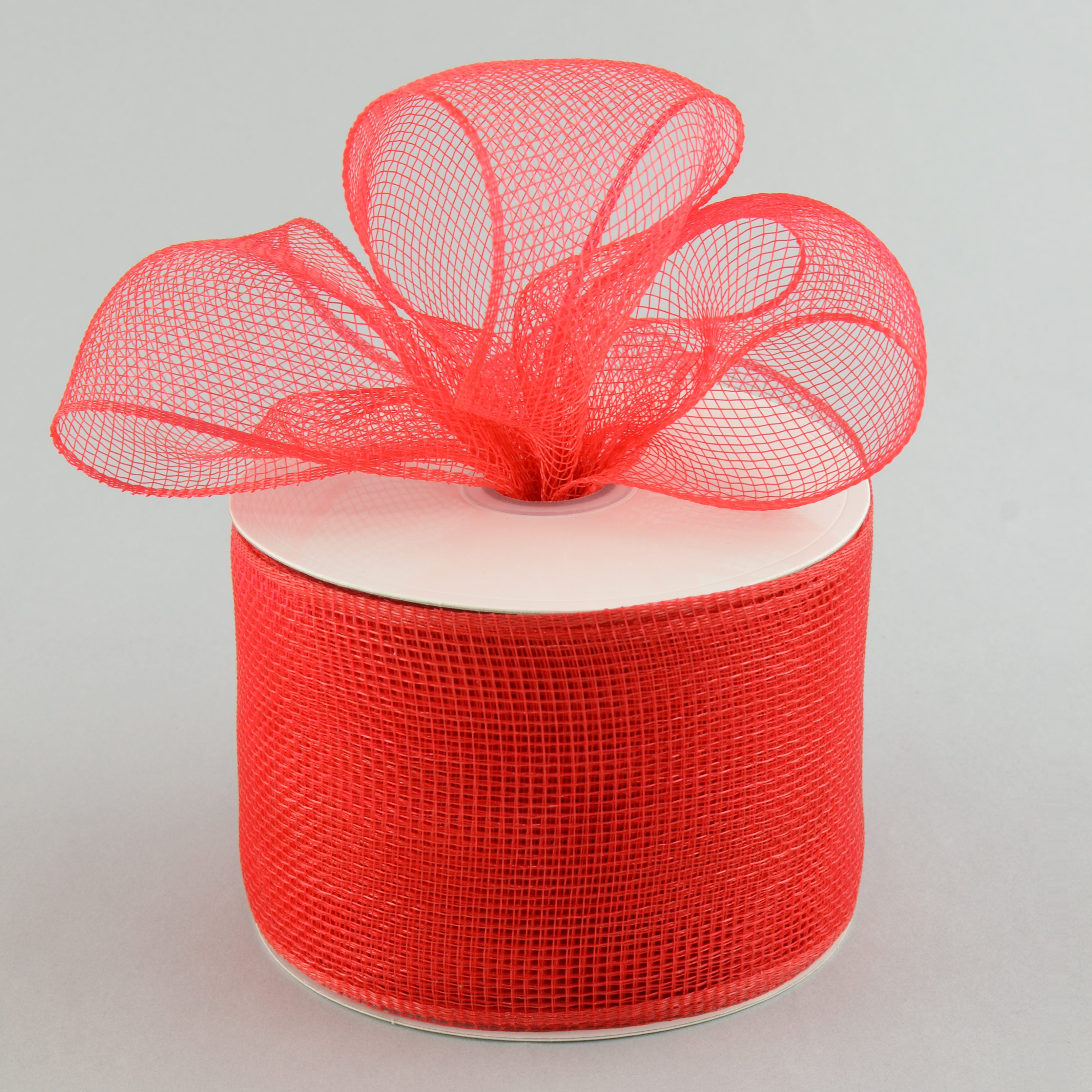 4" Poly Deco Mesh Ribbon: Red Lifestyle Photo