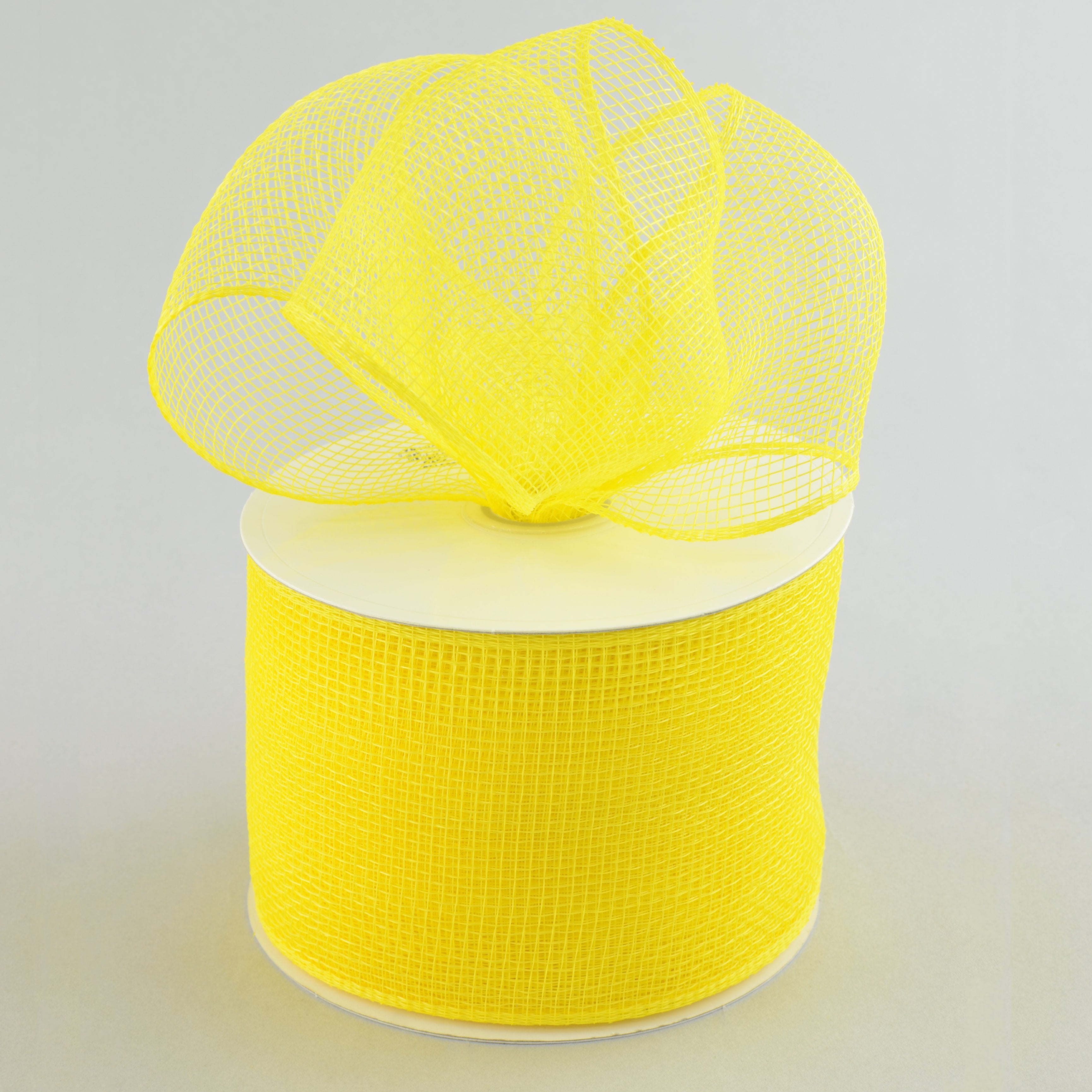 4" Poly Deco Mesh Ribbon: Yellow Lifestyle Photo